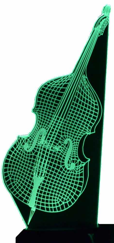 Photo 1 of NEW 3D LED LAMP OPTICAL ILLUSION LIGHT W 7 COLOR CHANGING LIGHTING EFFECTS- UPRIGHT BASS