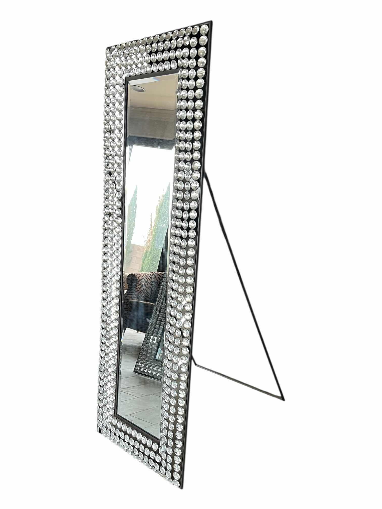 Photo 1 of HOBBY LOBBY BEDAZZLED FRAMED FULL LENGTH FREE STANDING MIRROR 22” X 26” H63.5”