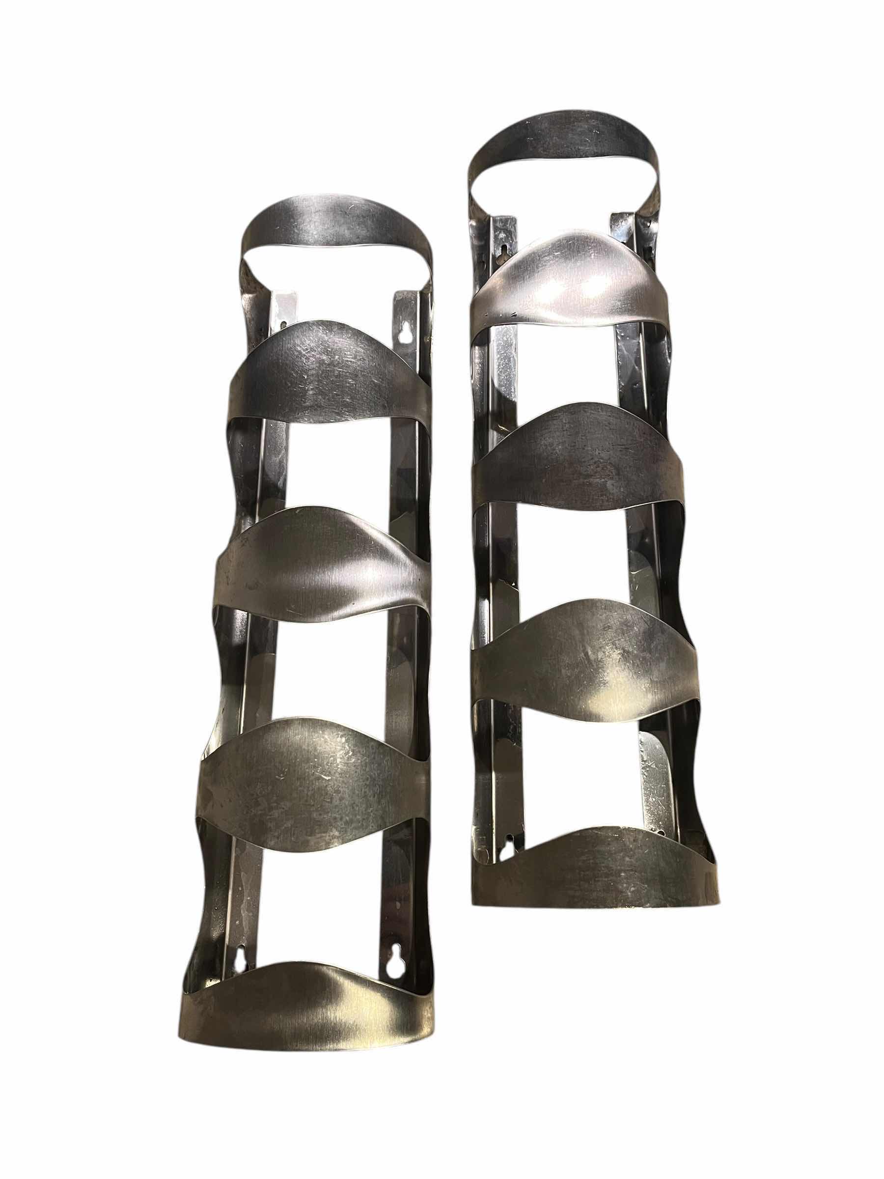 Photo 1 of IKEA STAINLESS STEEL WALL MOUNT WINE RACKS (2) 5” X 3.5” H17.75”