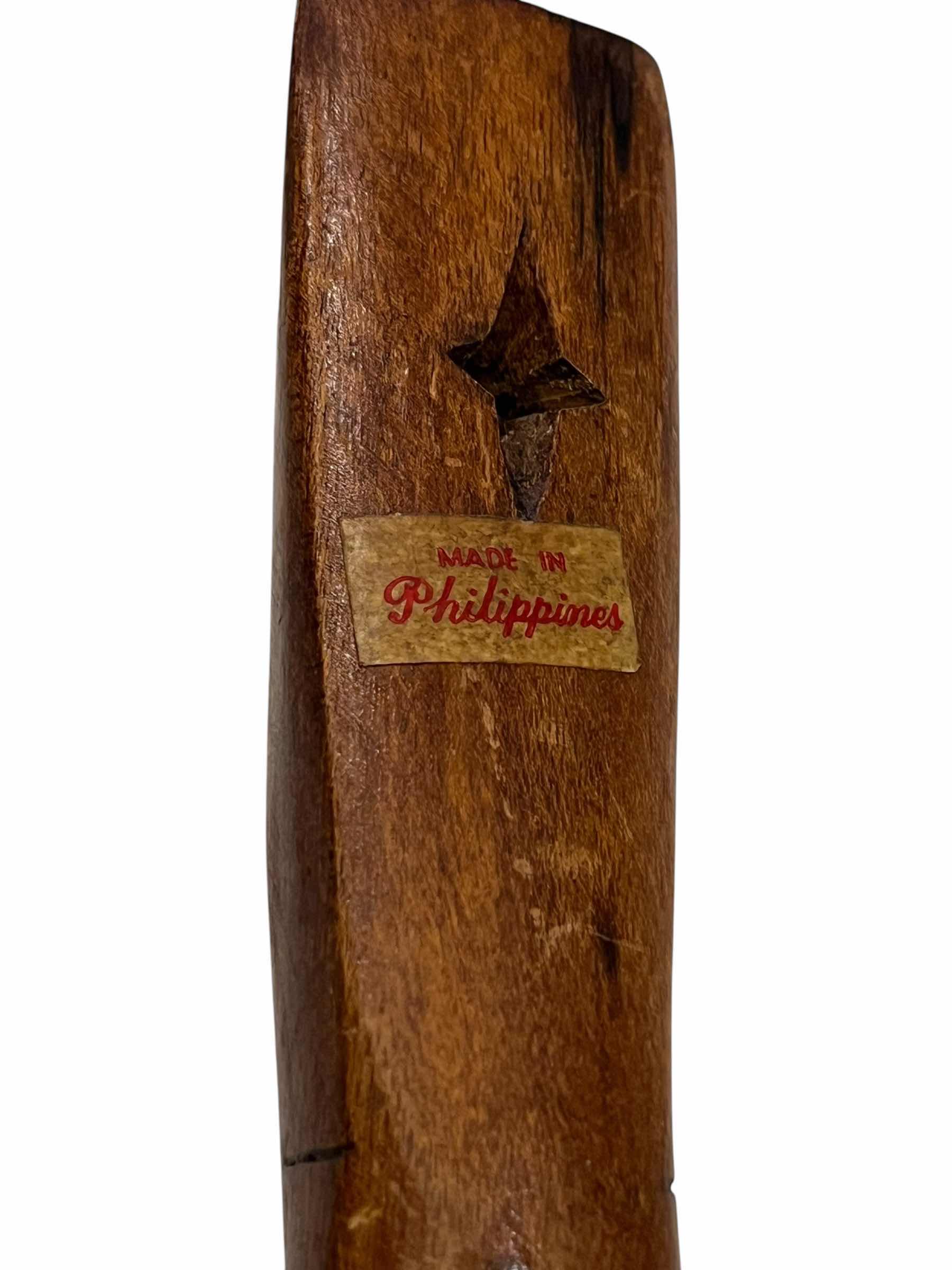 Photo 1 of PHILIPPINES HAND CARVED DECORATIVE WOOD FORK & SPOON 6” X 26”