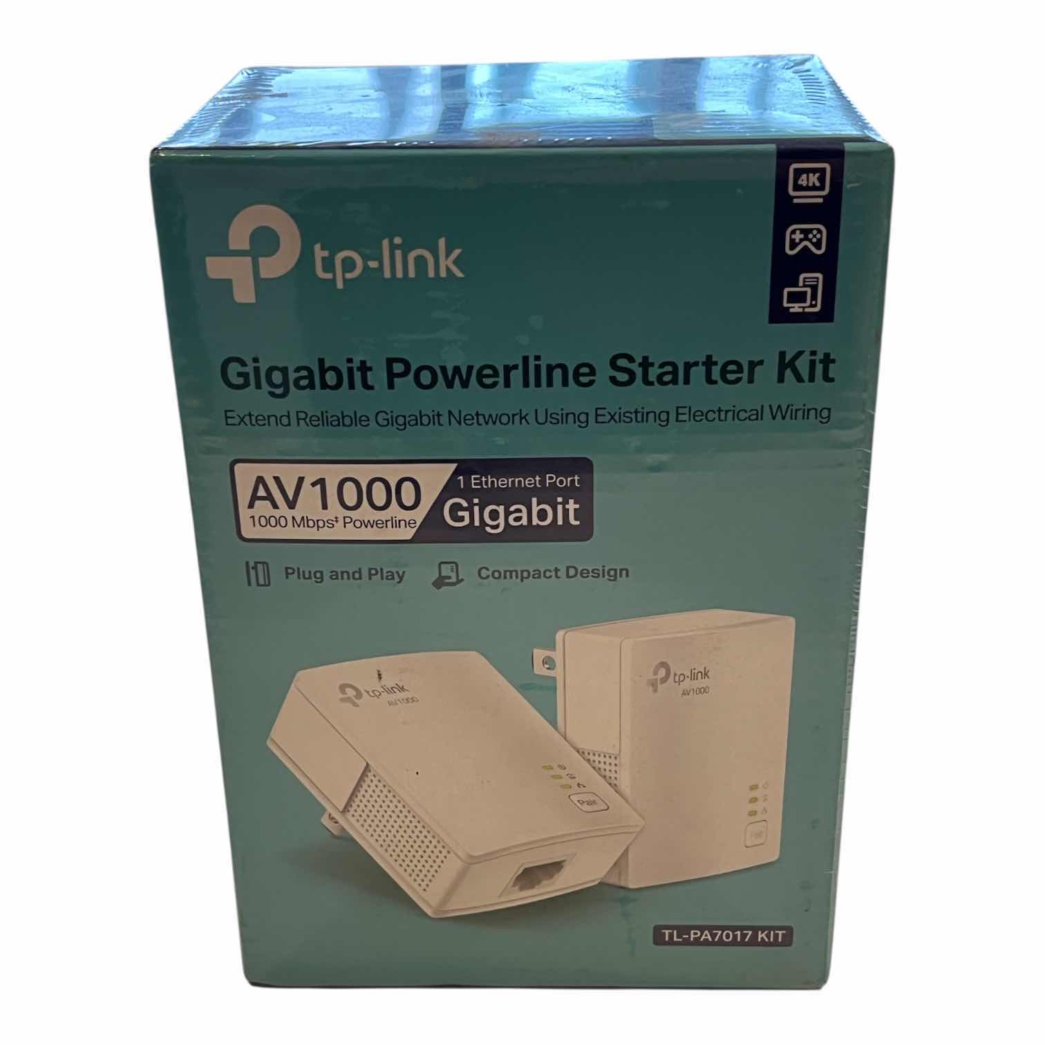 Photo 1 of TP-LINK GIGABIT POWER LINE STARTER KIT TL-PA7017 KIT(US) Ver:4.6