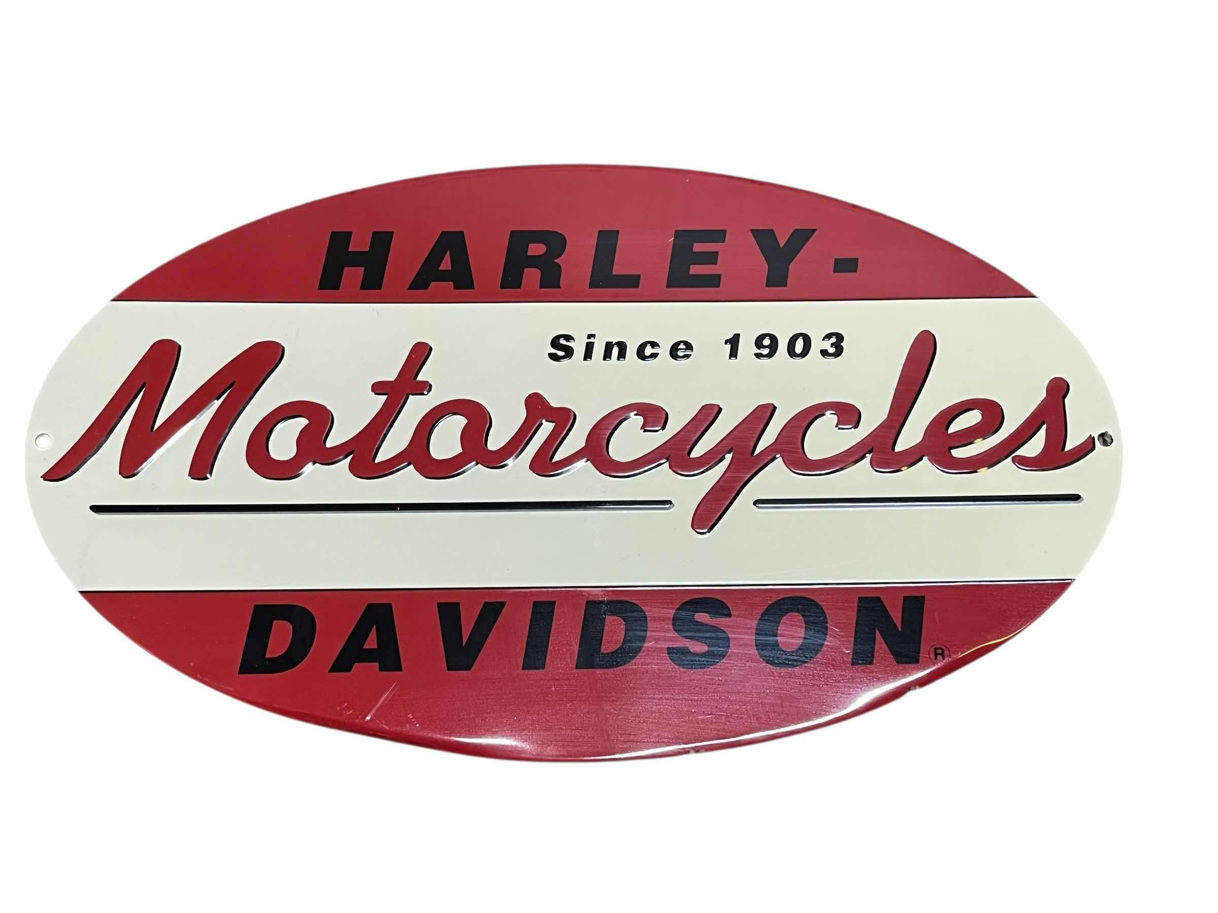 Photo 1 of HARLEY DAVIDSON MOTORCYCLES SINCE 1903 TIN SIGN 18” X 10.5”