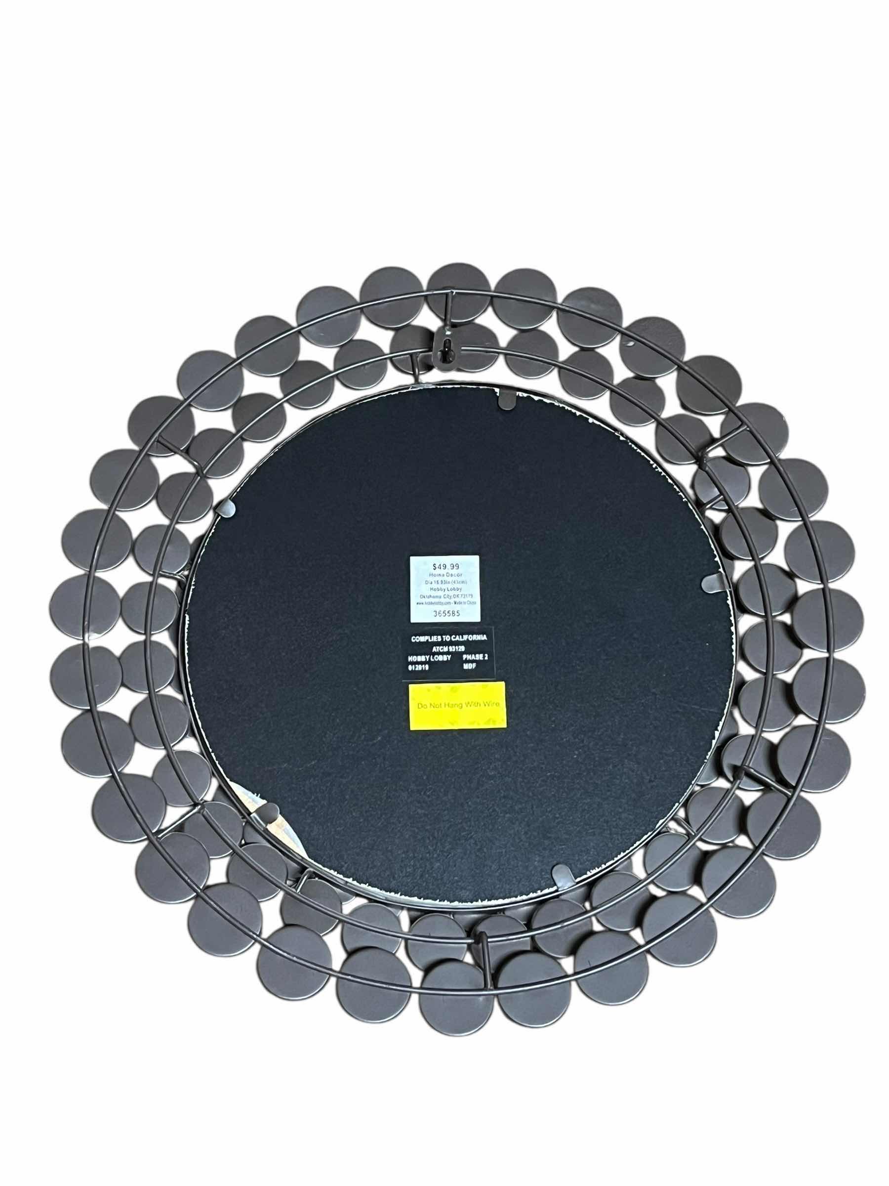 Photo 1 of HOBBY LOBBY RHINESTONE FRAMED WALL MIRROR 17”