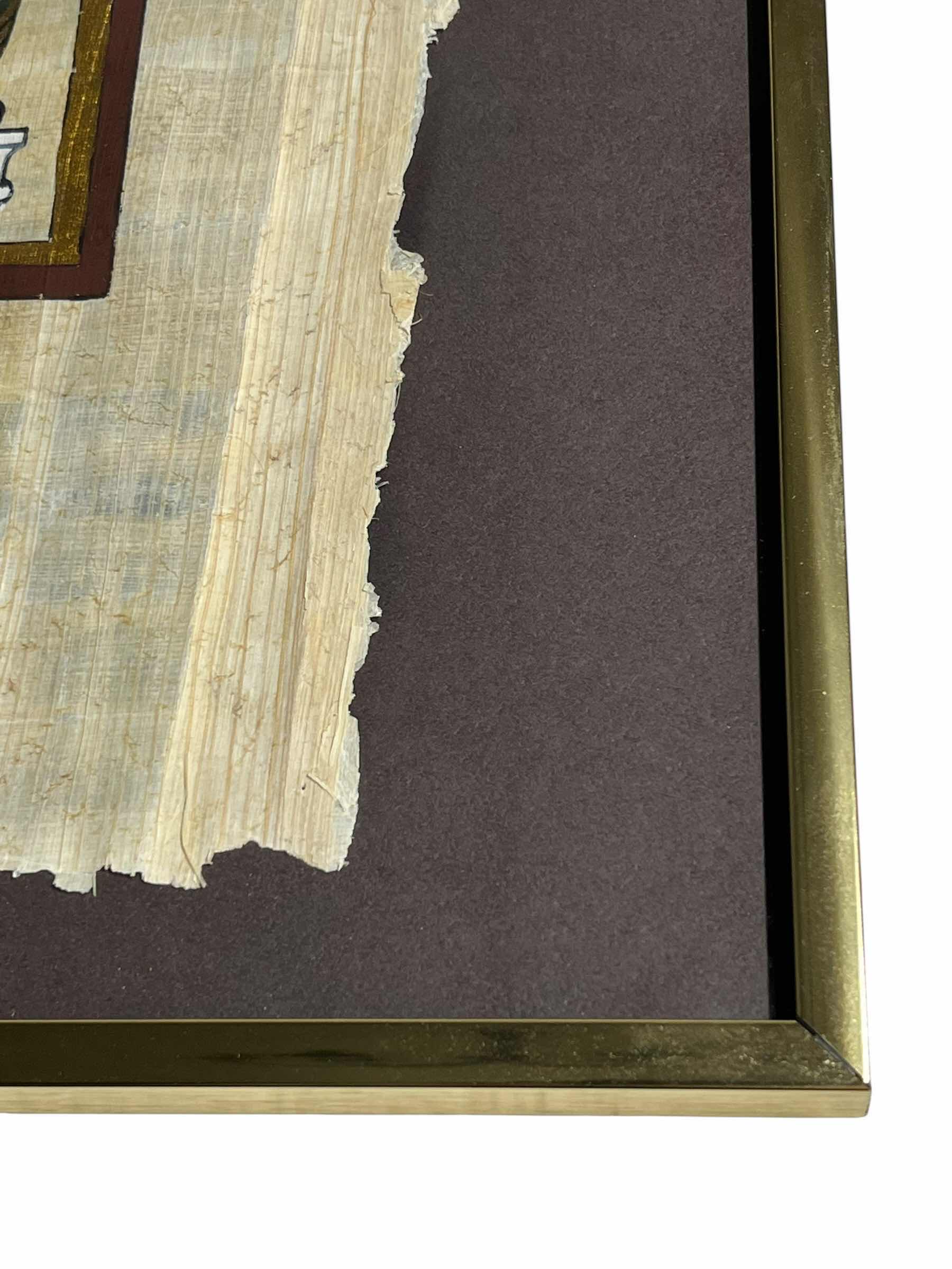 Photo 1 of JUDGMENT OVER THE DEAD FRAMED PAPYRUS ARTWORK SIGNED BY ARTIST 36” X 21”