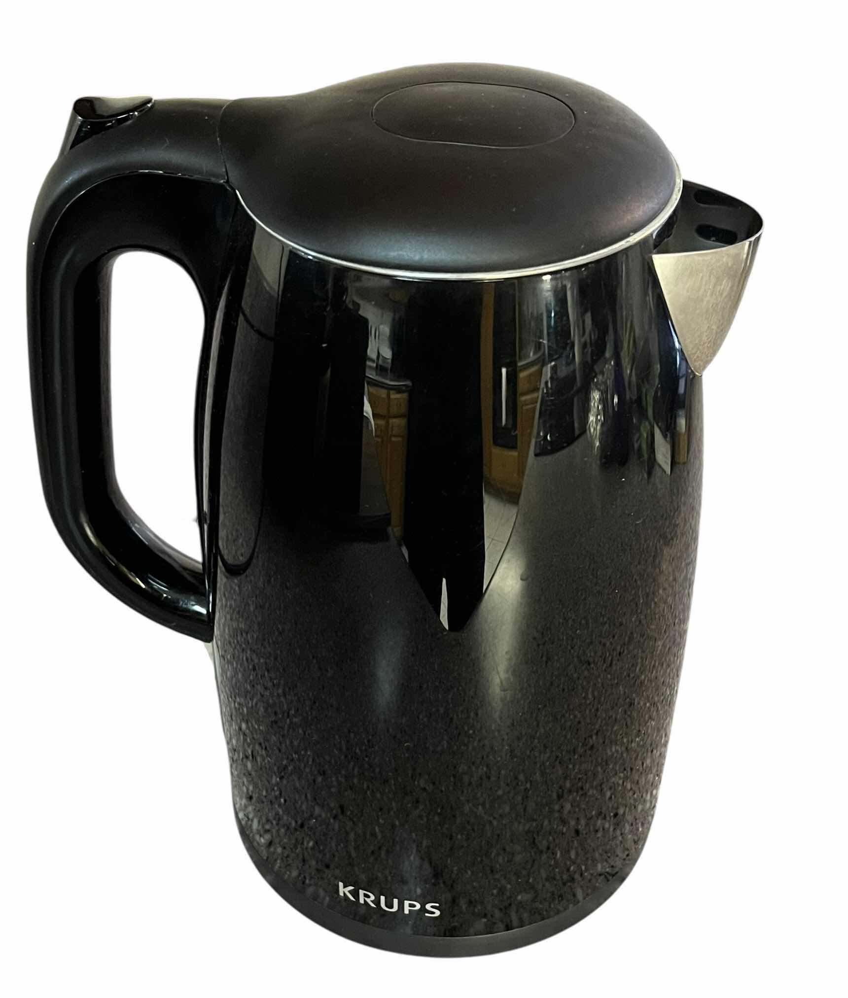 Photo 1 of KRUPS BLACK STAINLESS STEEL COOL TOUCH 1.5L ELECTRIC KETTLE BW260