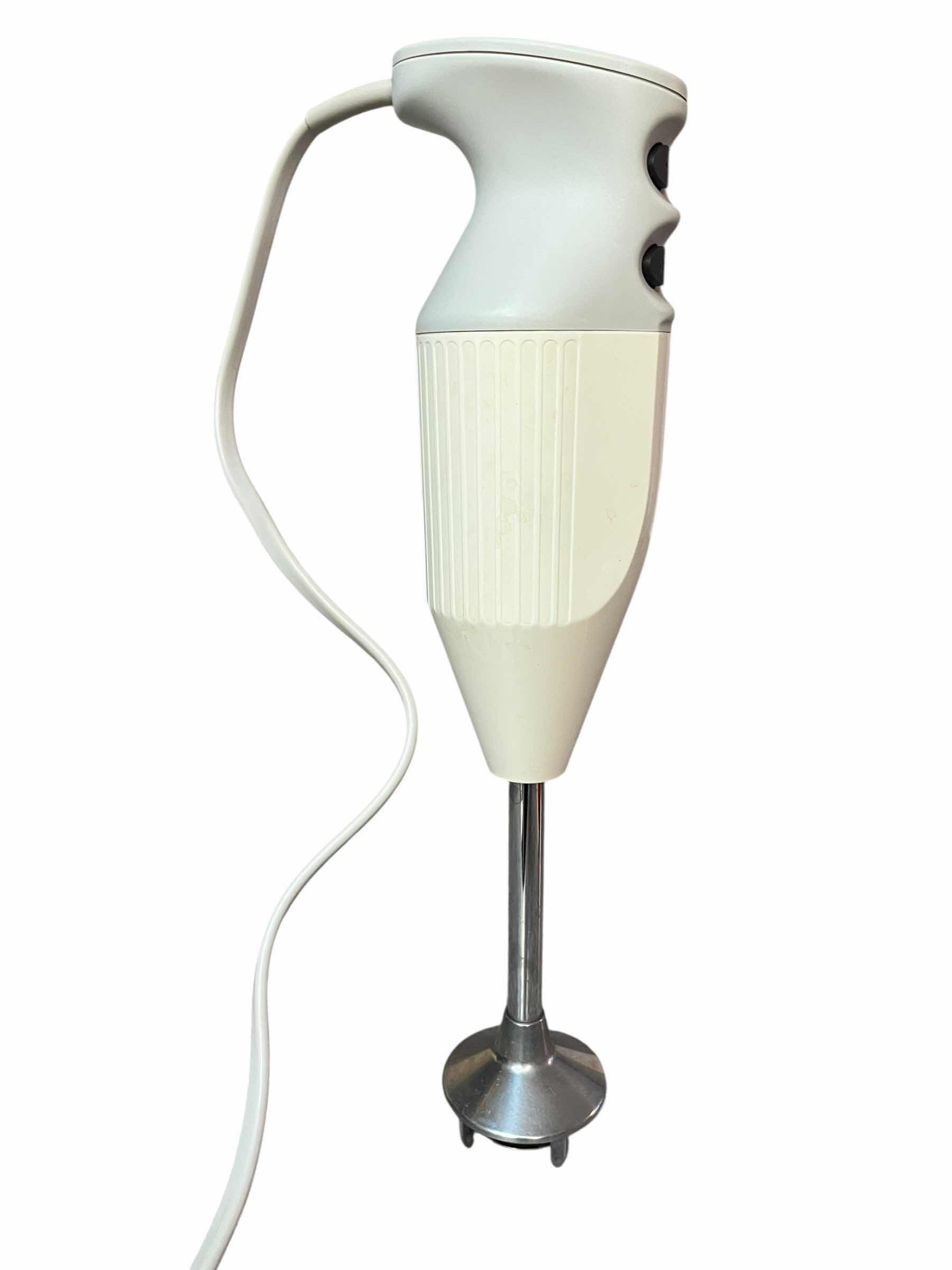 Photo 1 of BAMIX SWITZERLAND HAND BLENDER/MIXER W CADDY, ATTACHMENTS & CONTAINERS M133