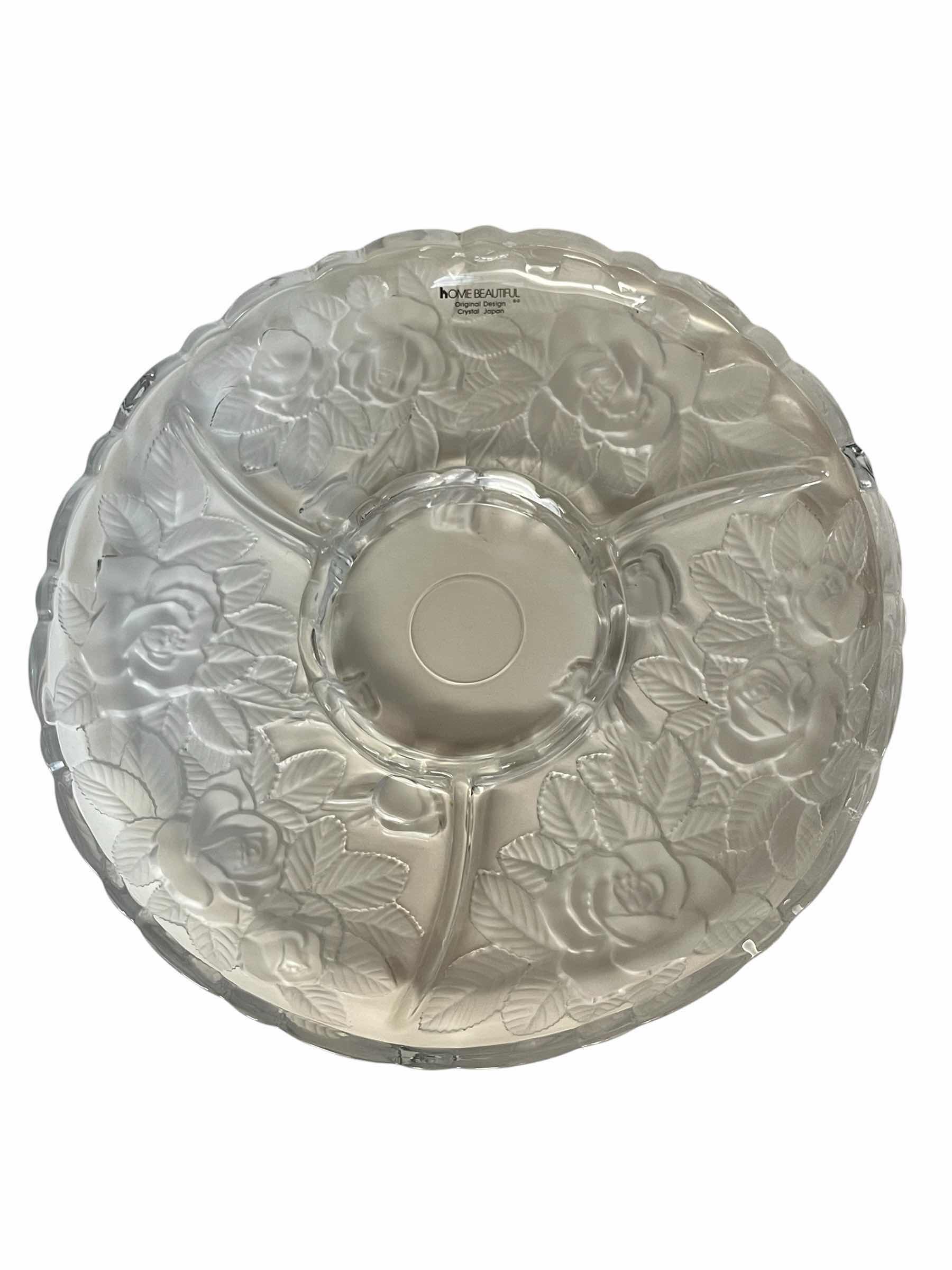 Photo 1 of HOME BEAUTIFUL ORIGINAL DESIGN FLORAL CLEAR GLASS DIP PLATTER 14”
