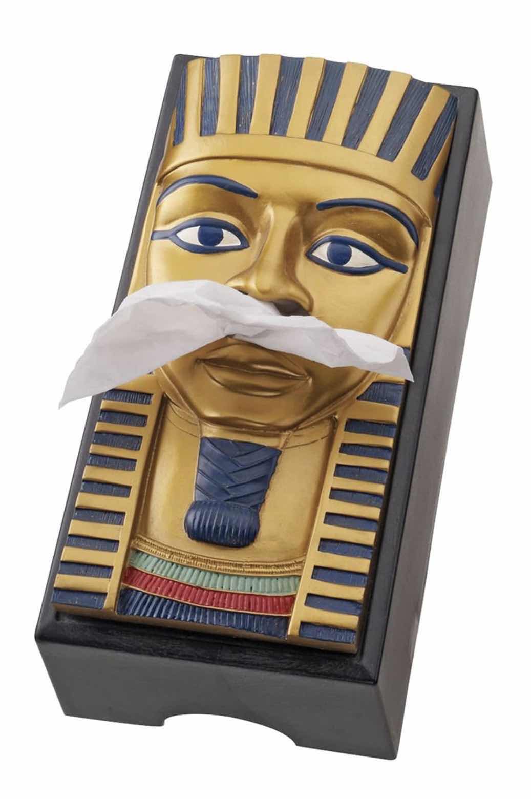 Photo 1 of KING TUTU EGYPTIAN TISSUE BOX HOLDER, RESIN