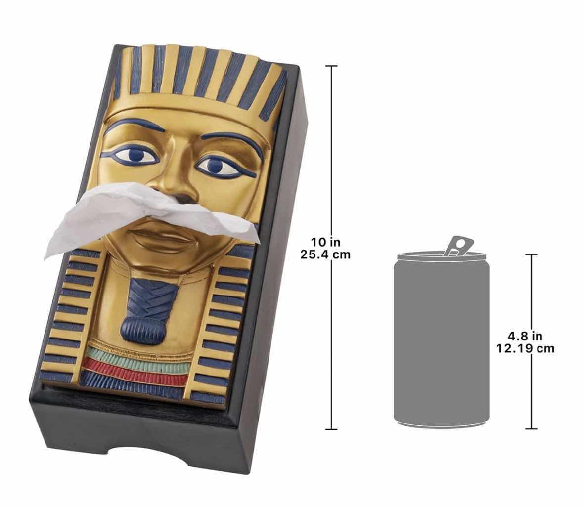 Photo 1 of KING TUTU EGYPTIAN TISSUE BOX HOLDER, RESIN