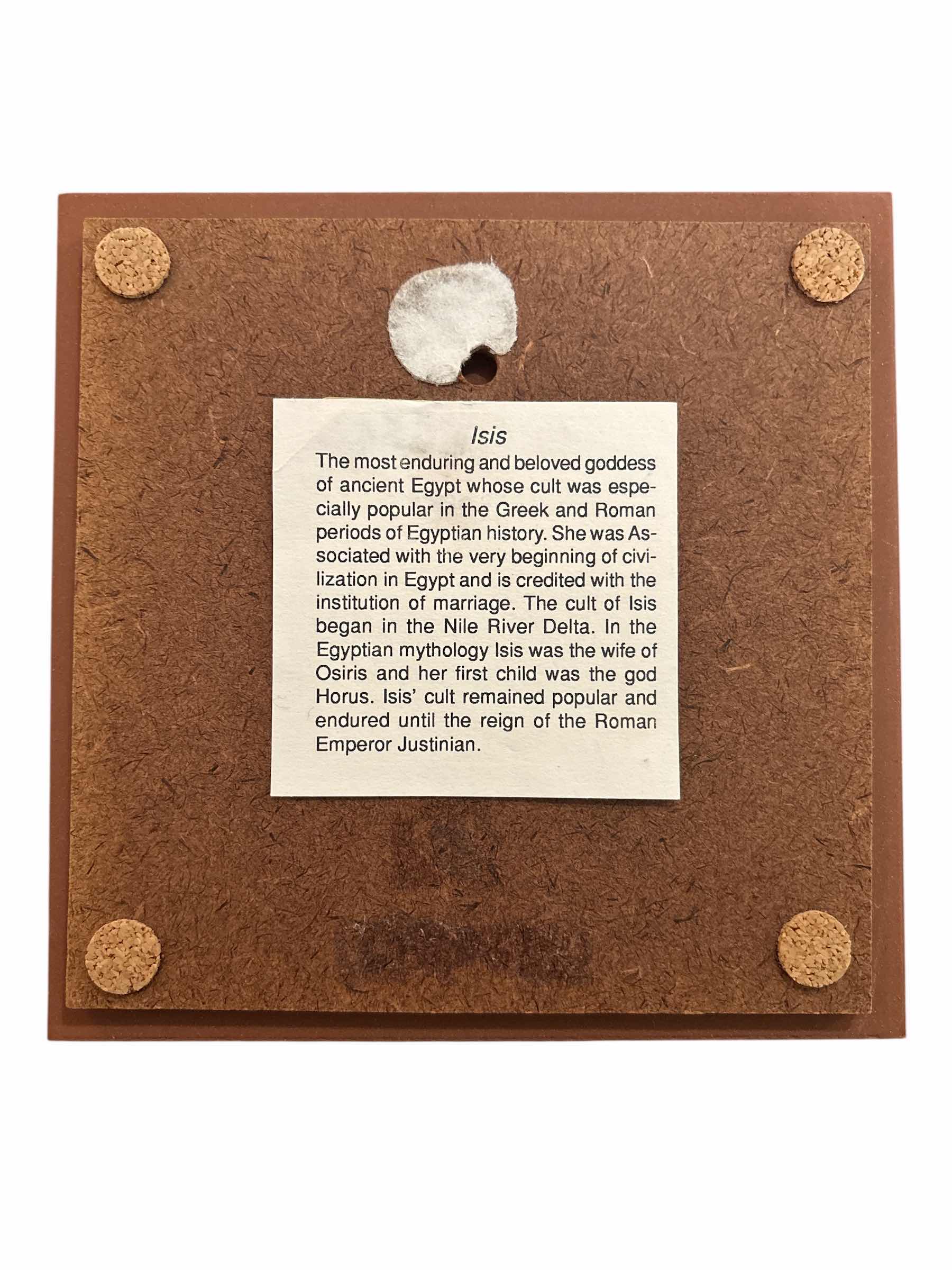 Photo 1 of ANUBIS/ISIS 6” X 6” CERAMIC TRIVETS (2)