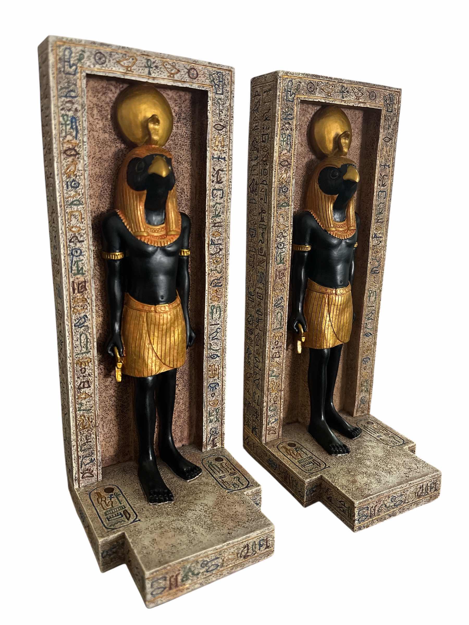 Photo 1 of MYTHS & LEGENDS HORUS SCULPTURAL 9.25” BOOKEND SET OF 2, LUXOR GIFT COLLECTION