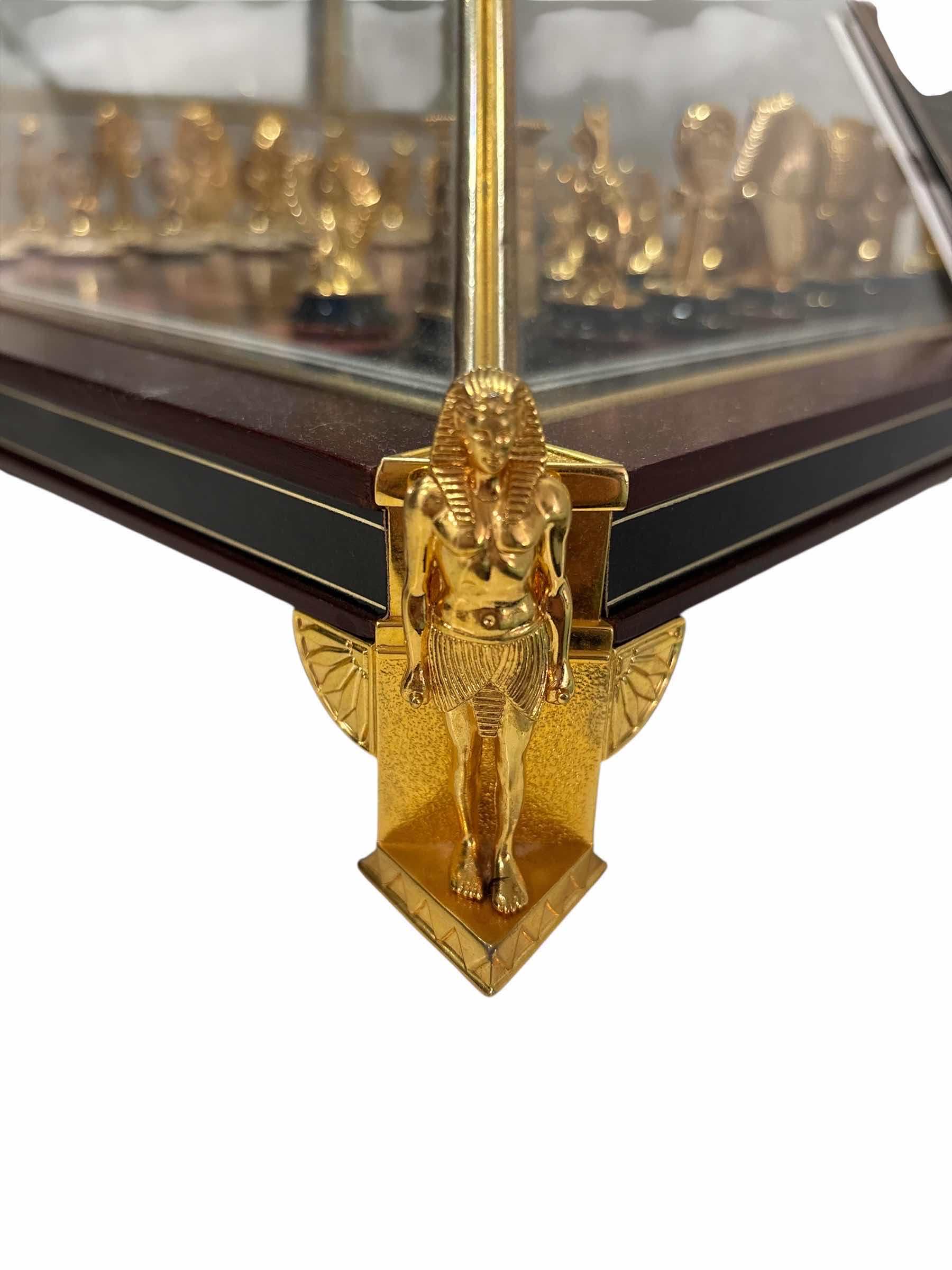 Photo 1 of THE FRANKLIN MINT YR’1989 ‘THE TREASURES OF TUTANKHAMUN CHESS SET W 24K GOLD PLATED PCS & COA (READ NOTES)
