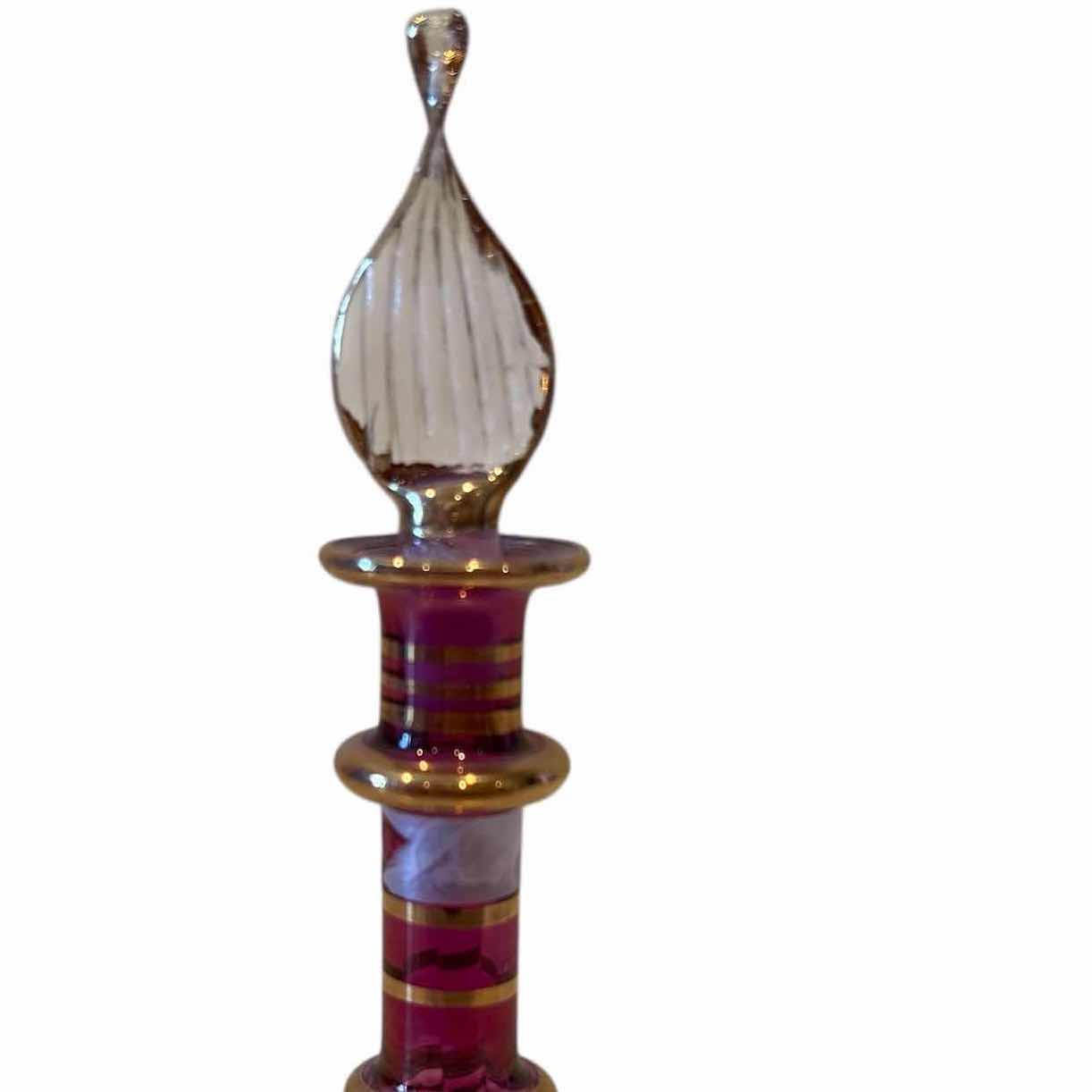 Photo 1 of EGYPTIAN HANDBLOWN GLASS PERFUME BOTTLE H4”