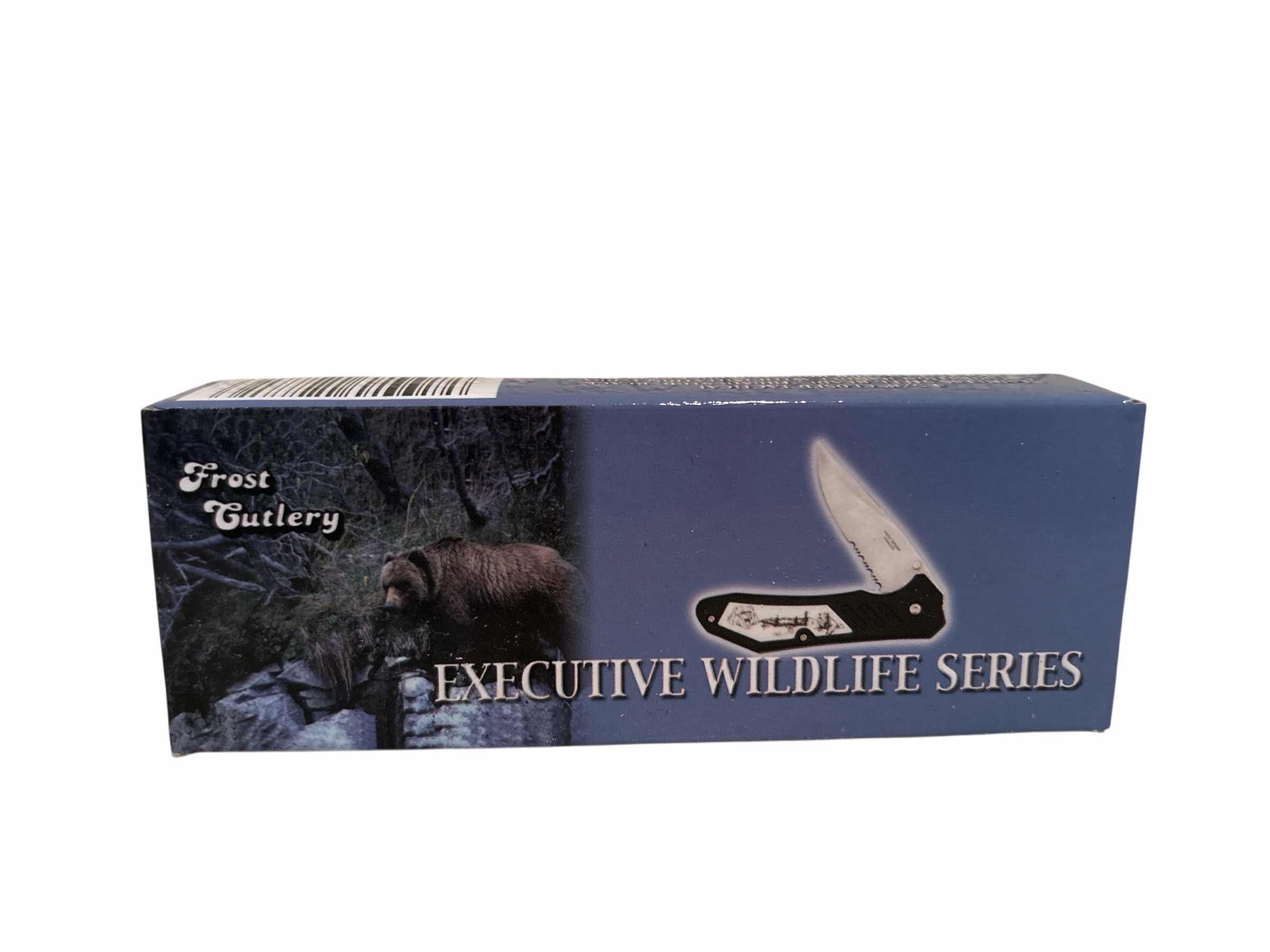 Photo 1 of FROST CUTLERY STAINLESS STEEL EXECUTIVE WILDLIFE SERIES KNIFE 7.5”
