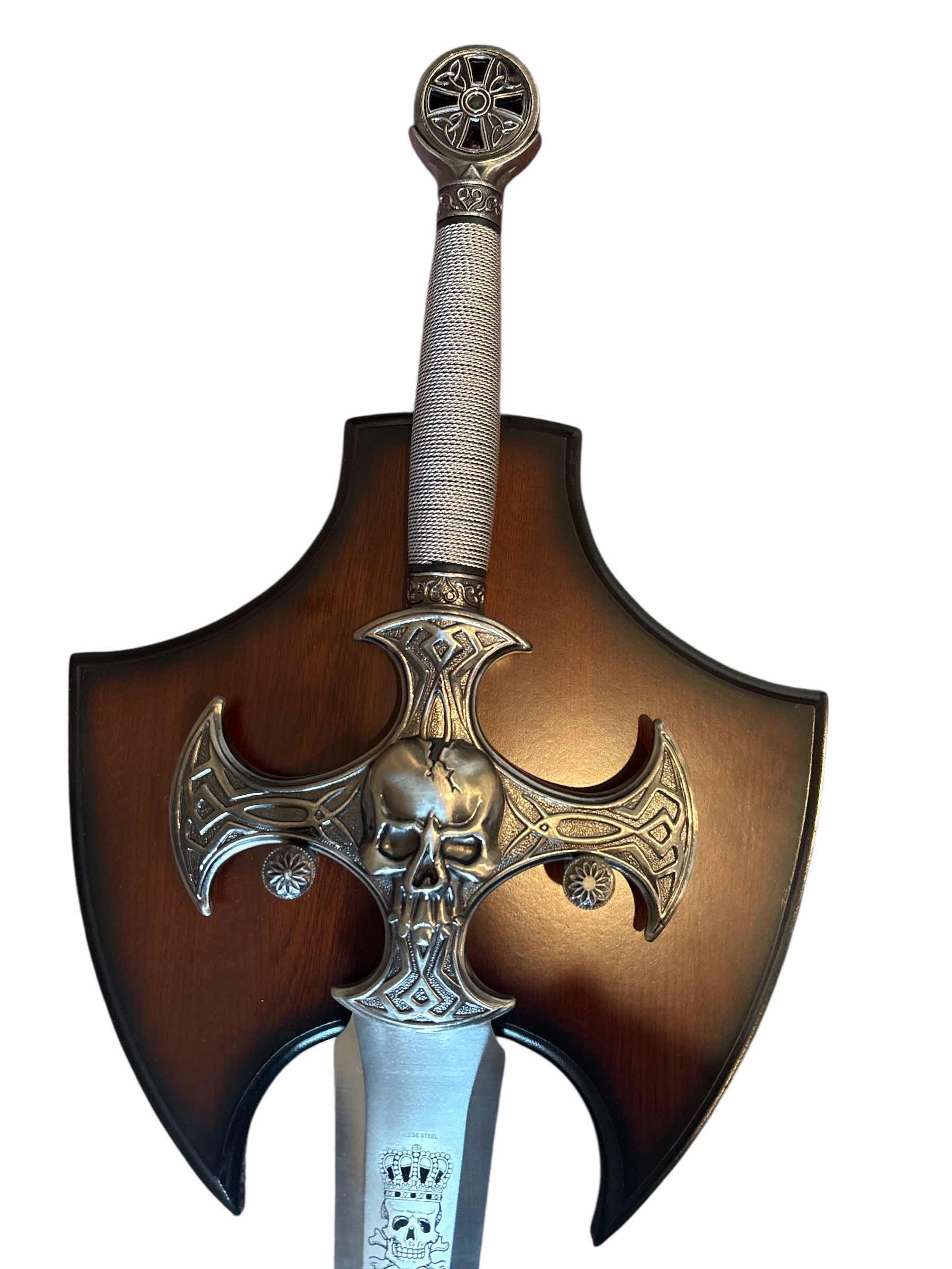 Photo 1 of KILGORIAN SWORD STAINLESS STEEL WITH WOOD BACK-PIECE H45”