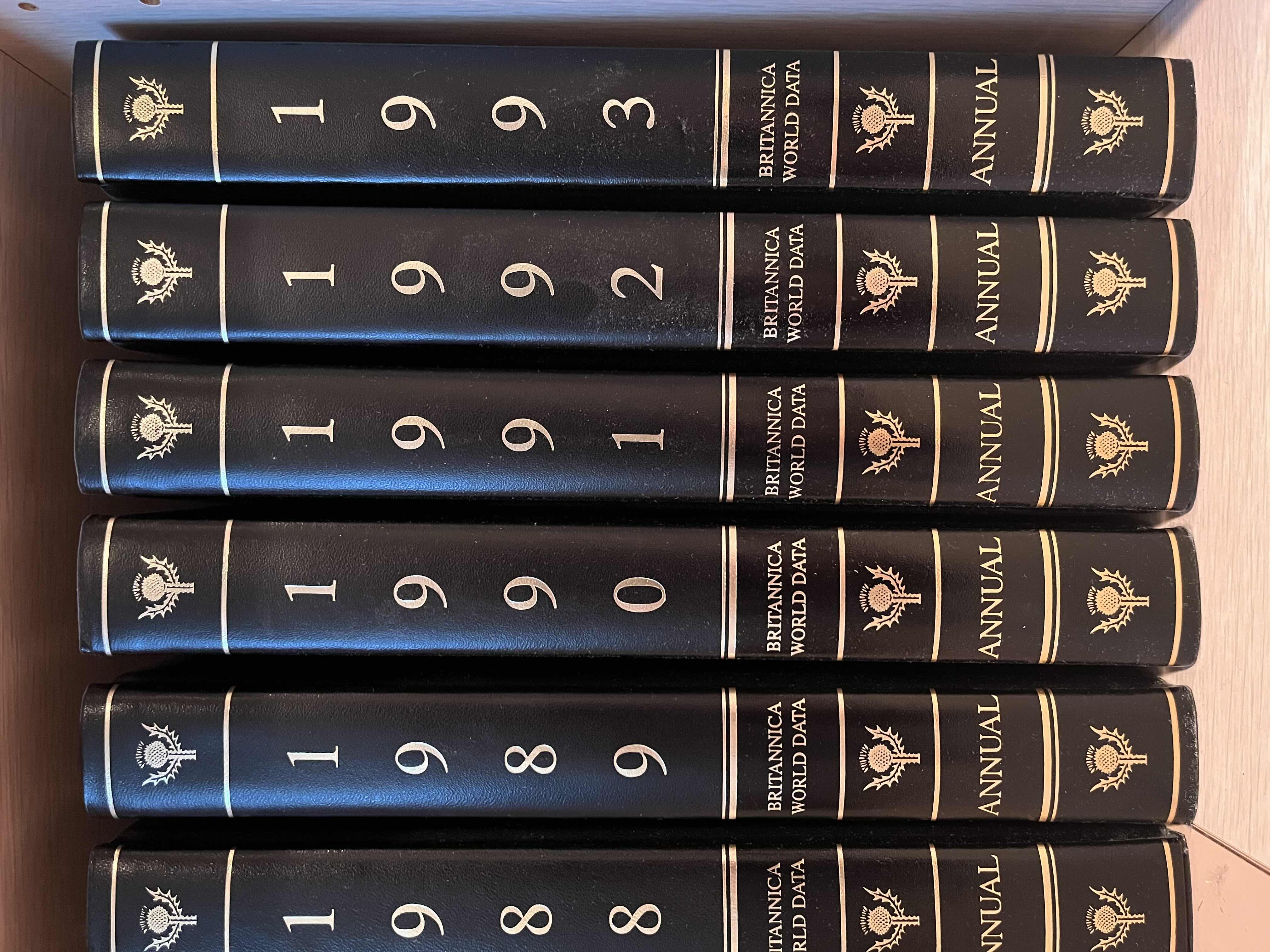 Photo 1 of BRITANNICA WORLD DATA ANNUAL ENCYCLOPEDIA SET YR’ 1985-1993