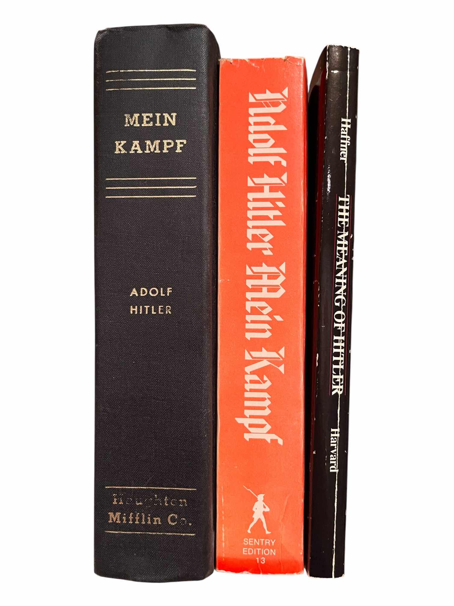 Photo 1 of ADOLF HITLER MEIN KAMPF HOUGHTON MIFFLIN, ADOLF HITLER MEIN KAMPF CENTURY EDITION 13 & THE MEANING OF HITLER SEBASTIAN HAFFNER