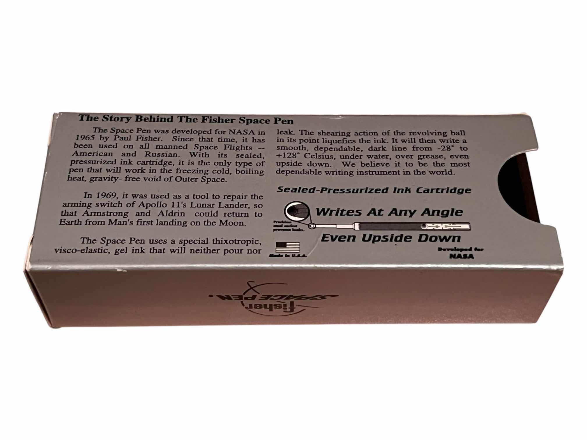 Photo 1 of FISHER MATTE BLACK BULLET SPACE PEN W CASE & PACKAGING