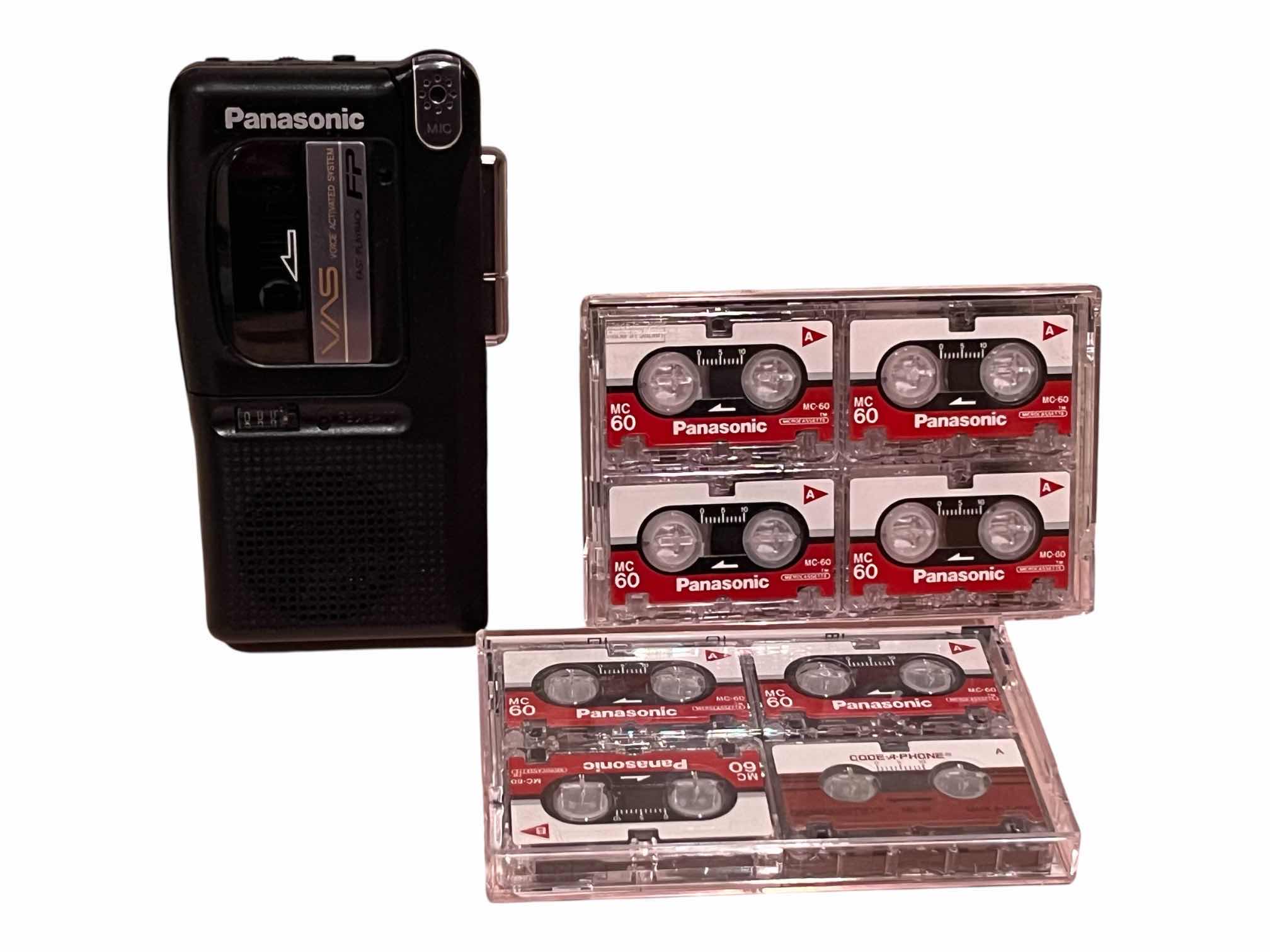 Photo 1 of PANASONIC VOICE ACTIVATED SYSTEM MINI CASSETTE RECORDER RN – 402 W MINI CASSETTES 8-PACK