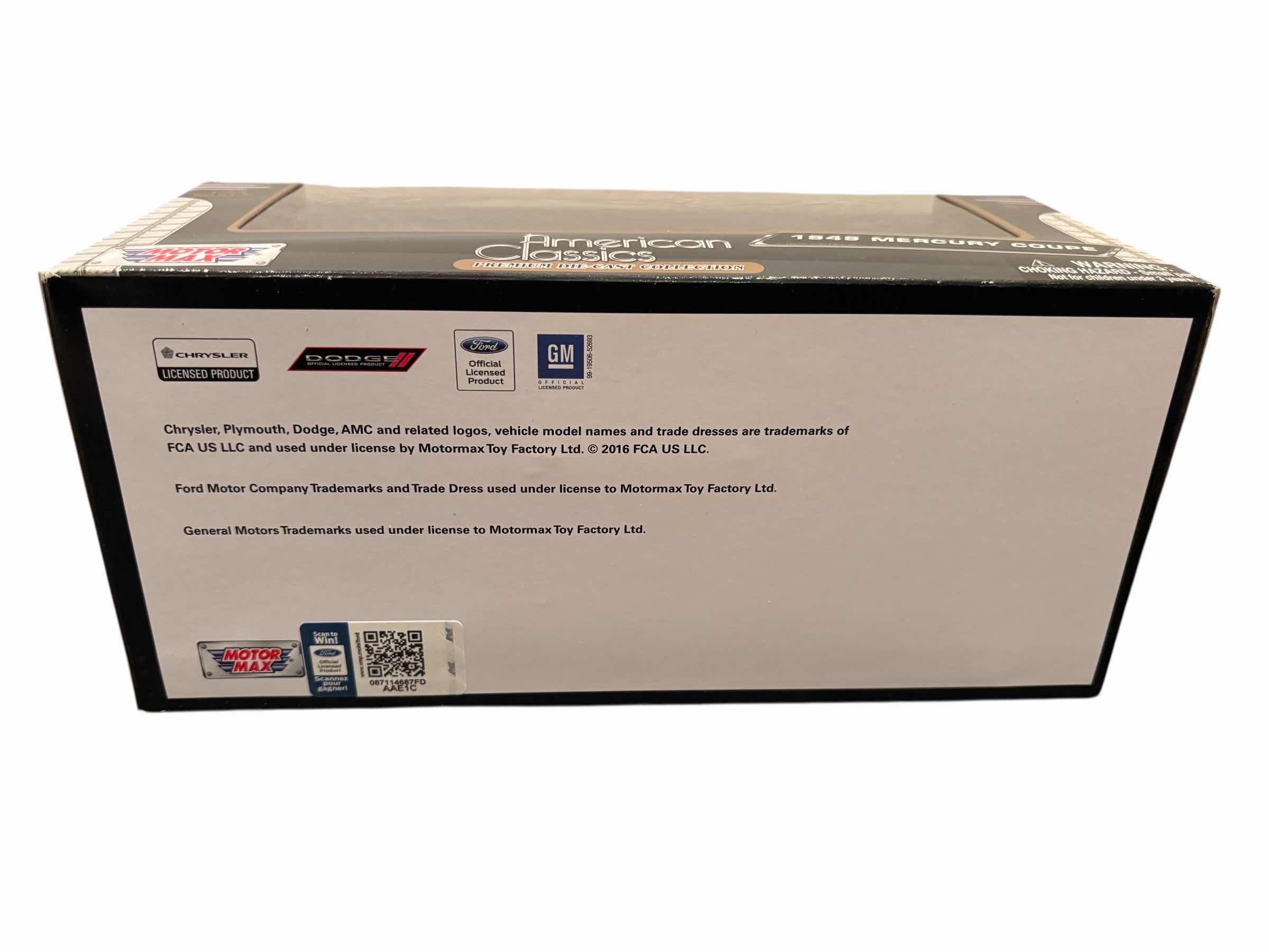 Photo 1 of MOTORMAX AMERICAN CLASSICS PREMIUM DIE CAST COLLECTION 1:24 SCALE 1949 MERCURY COUPE