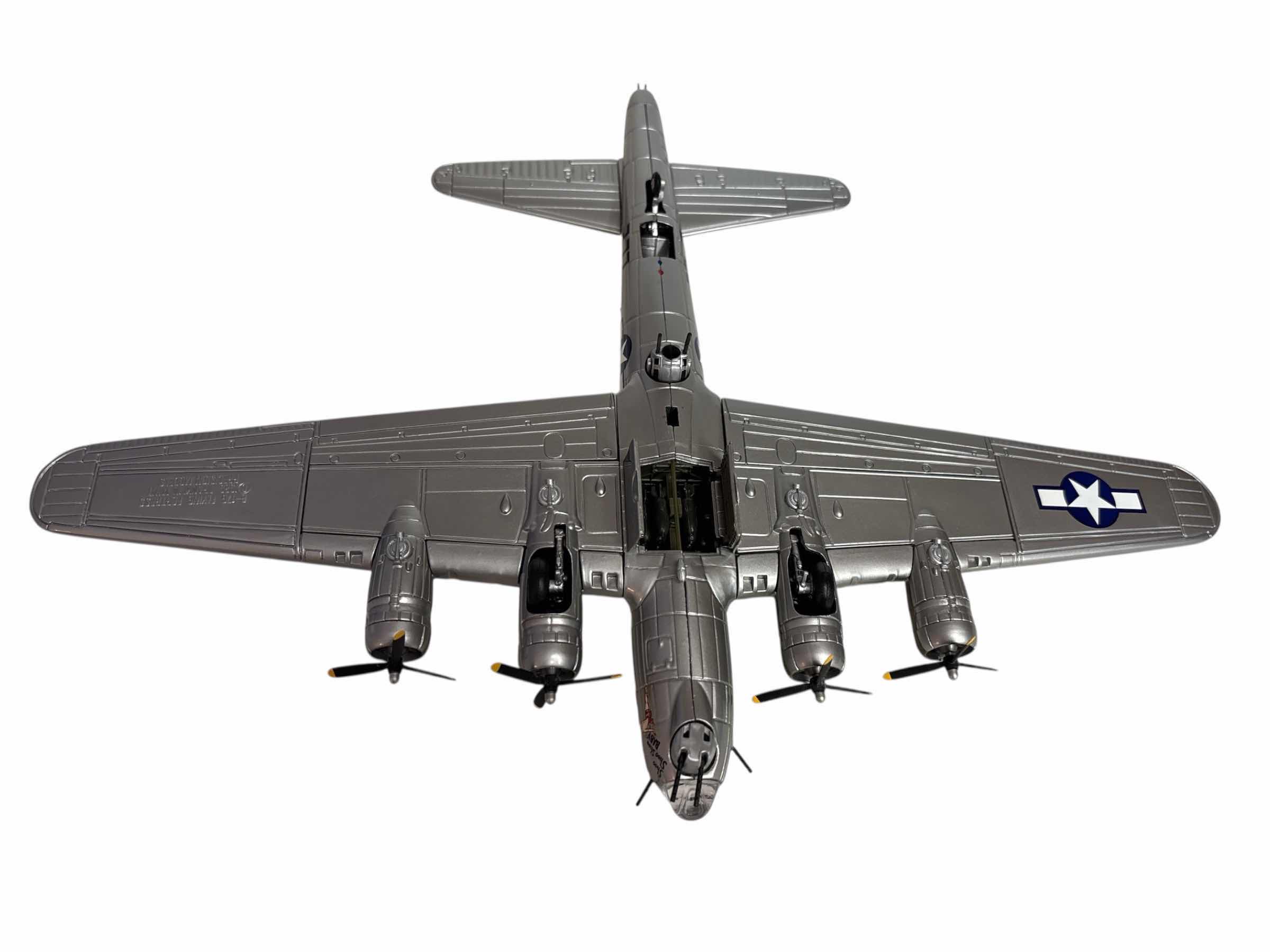 Photo 1 of VINTAGE 1989 THE FRANKLIN MINT SHOO SHOO BABY B-17 FLYING FORTRESS DIE-CAST MODEL 1:96 SCALE, OFFICIAL ISSUE U.S. AIR FORCE MUSEUM FOUNDATION 13” X 10” H6”