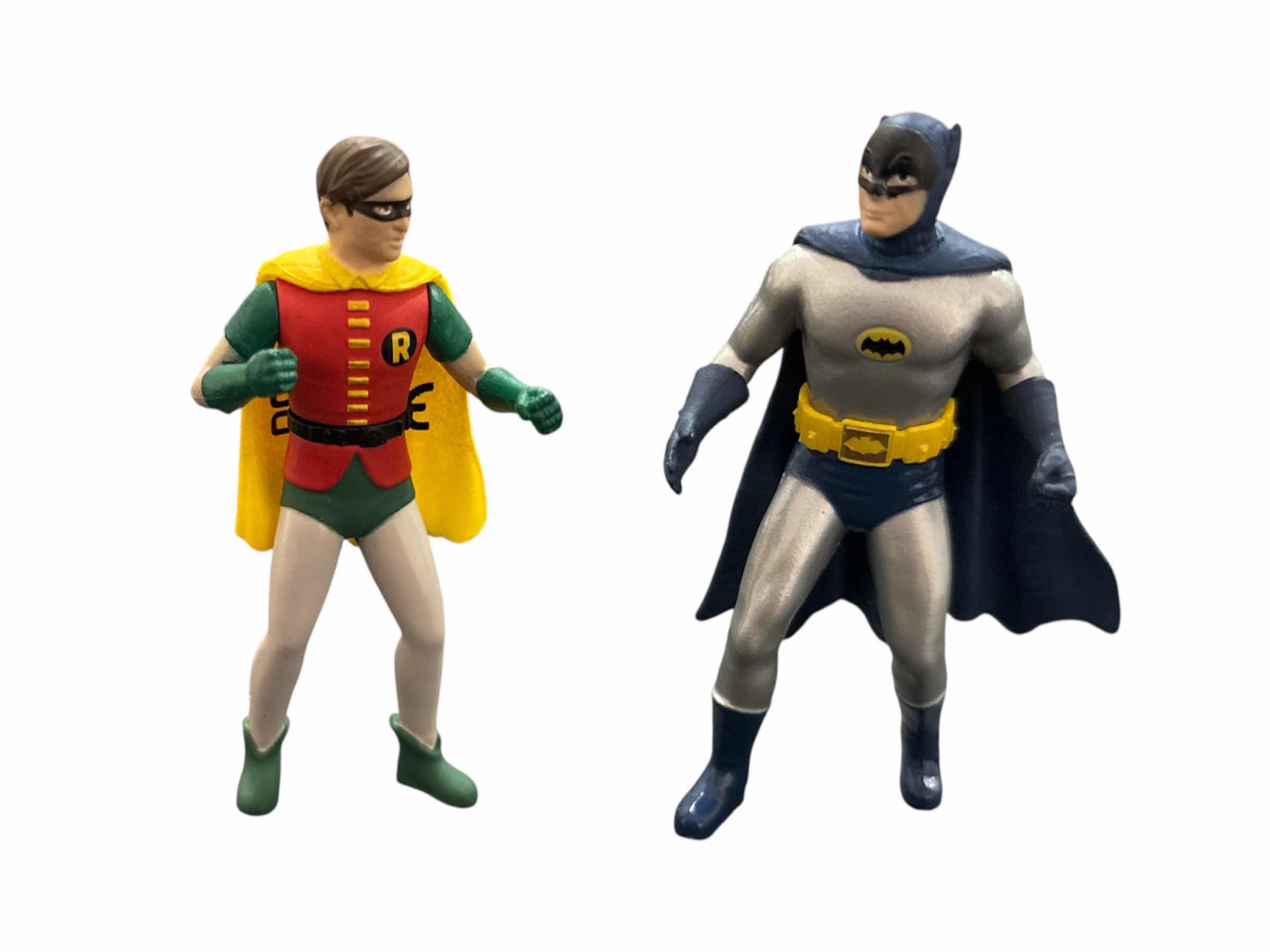 Photo 1 of JADA TOYS CLASSIC TV SERIES BATMOBILE W WORKING LIGHTS & 3” DIE-CAST BATMAN & ROBIN FIGURINES 1:18 SCALE