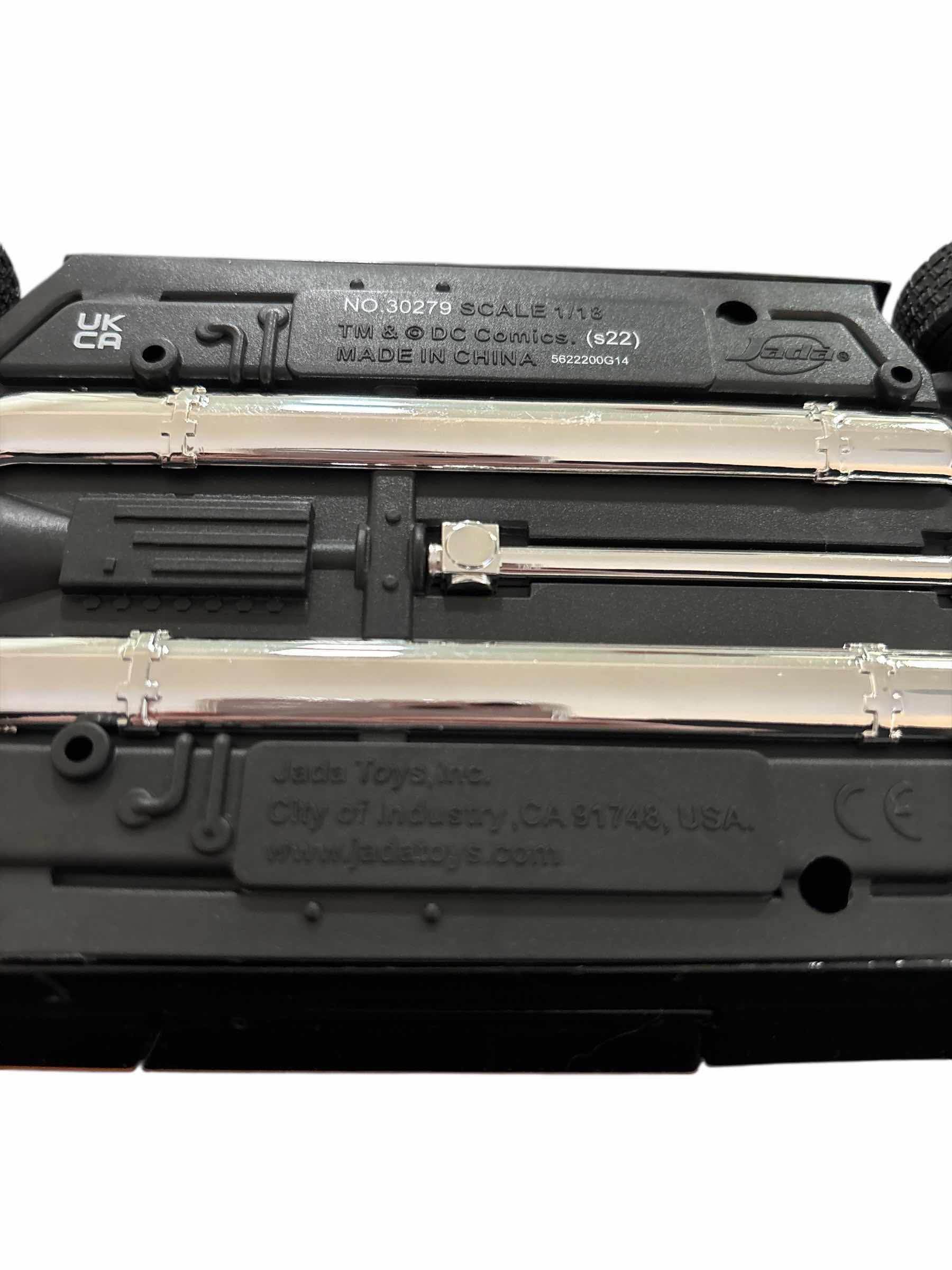 Photo 1 of JADA TOYS CLASSIC TV SERIES BATMOBILE W WORKING LIGHTS & 3” DIE-CAST BATMAN & ROBIN FIGURINES 1:18 SCALE