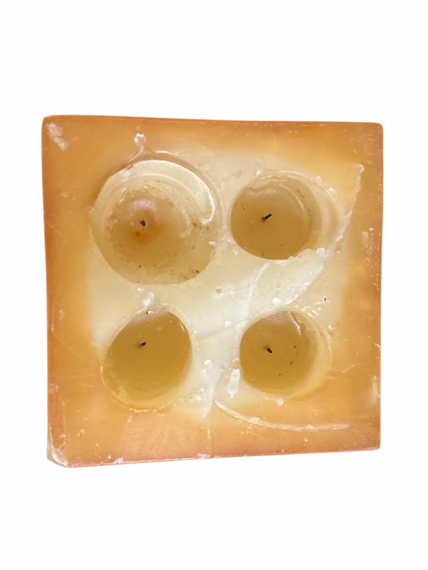 Photo 1 of PIER 1 IMPORTS ASIAN TEA LEAVES 4-WICK SQUARE CANDLE 5” X 5” H10”