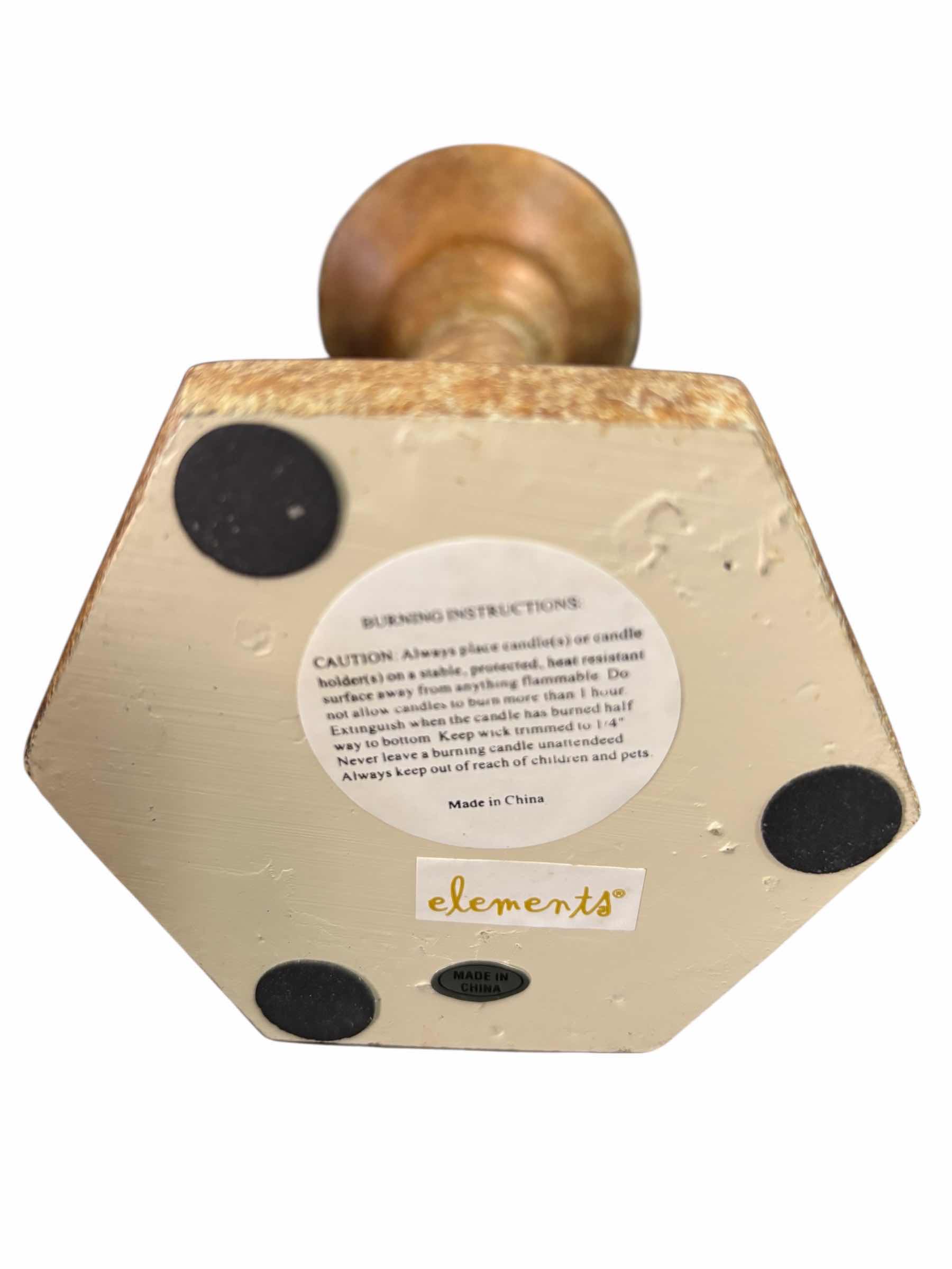 Photo 1 of ELEMENTS RESIN PILLAR STYLE CANDLE HOLDER SET OF 5