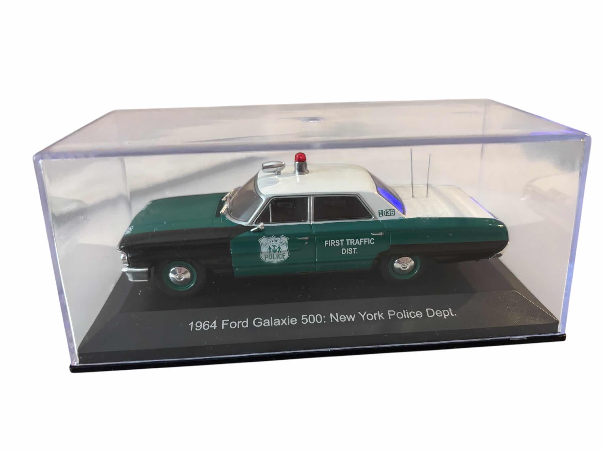Photo 1 of ICONIC REPLICAS 1964 FORD GALAXIE 500: NEW YORK POLICE DEPT DIE-CAST MODEL SCALE 1:43 IN CASE