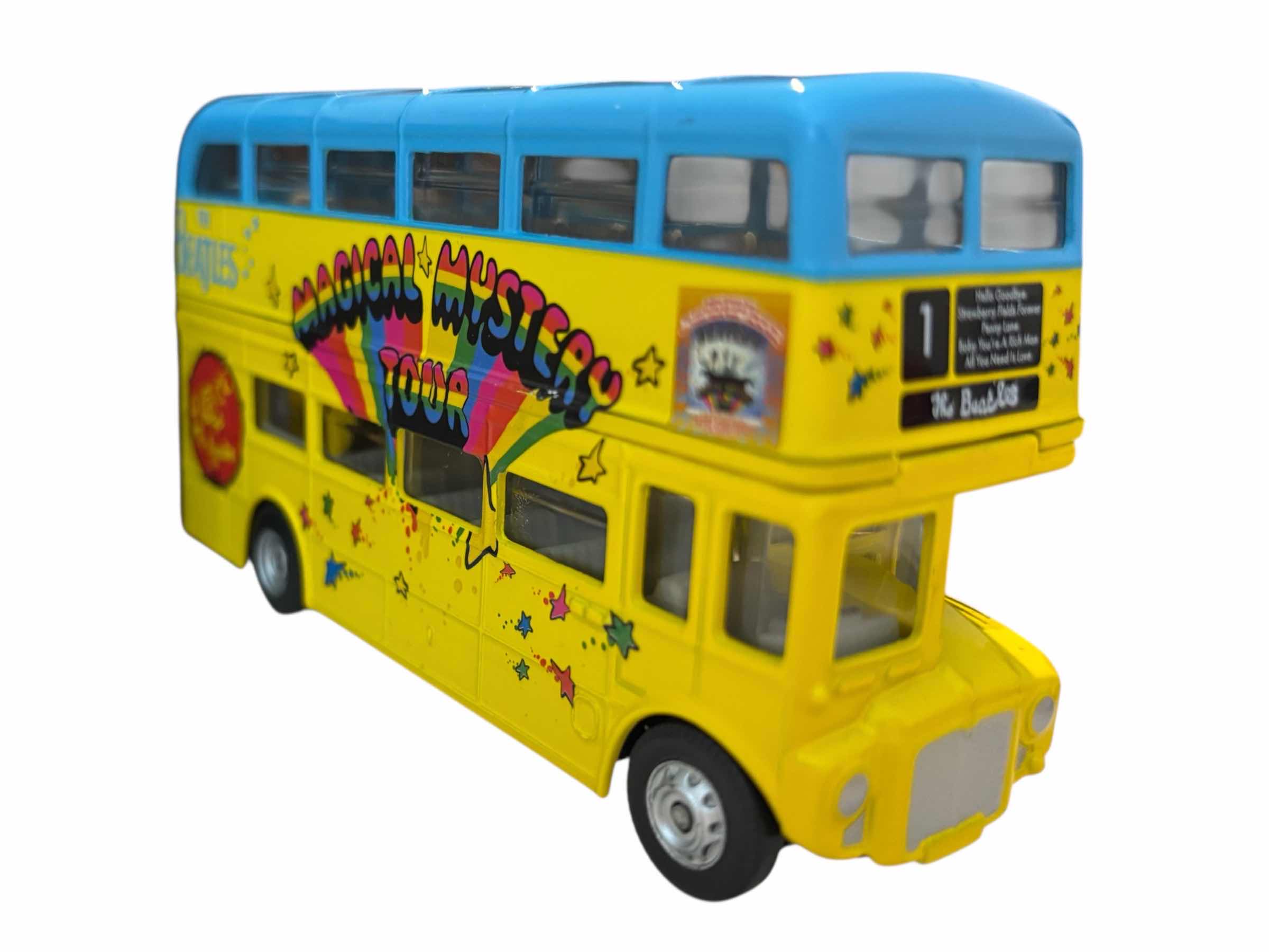 Photo 1 of CORGI THE BEATLES MAGICAL MYSTERY TOUR LONDON BUS DIE-CAST MODEL SCALE 1:64
