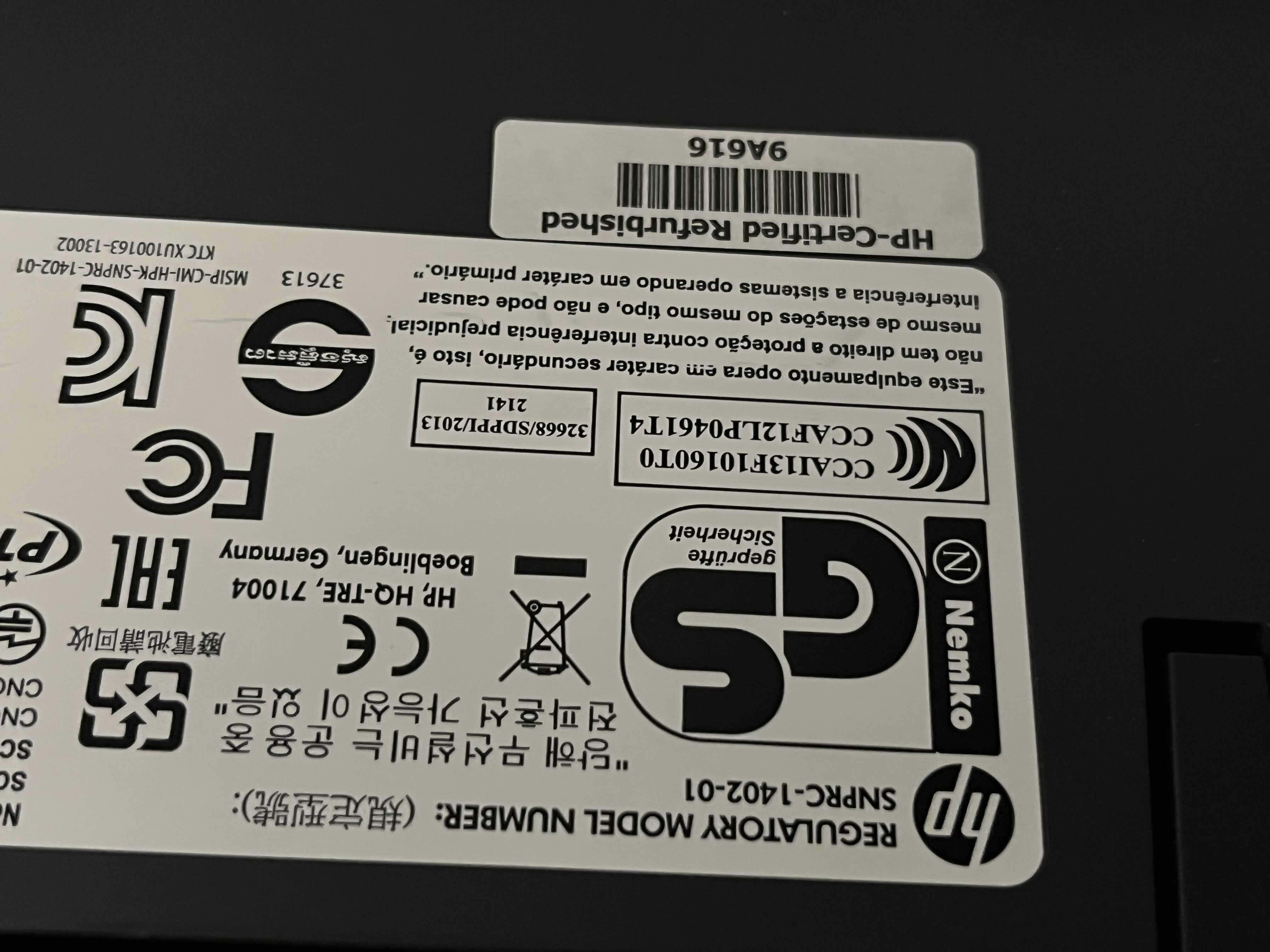 Photo 1 of HP OFFICEJET PRO PRINTER SNPRC–1402–01