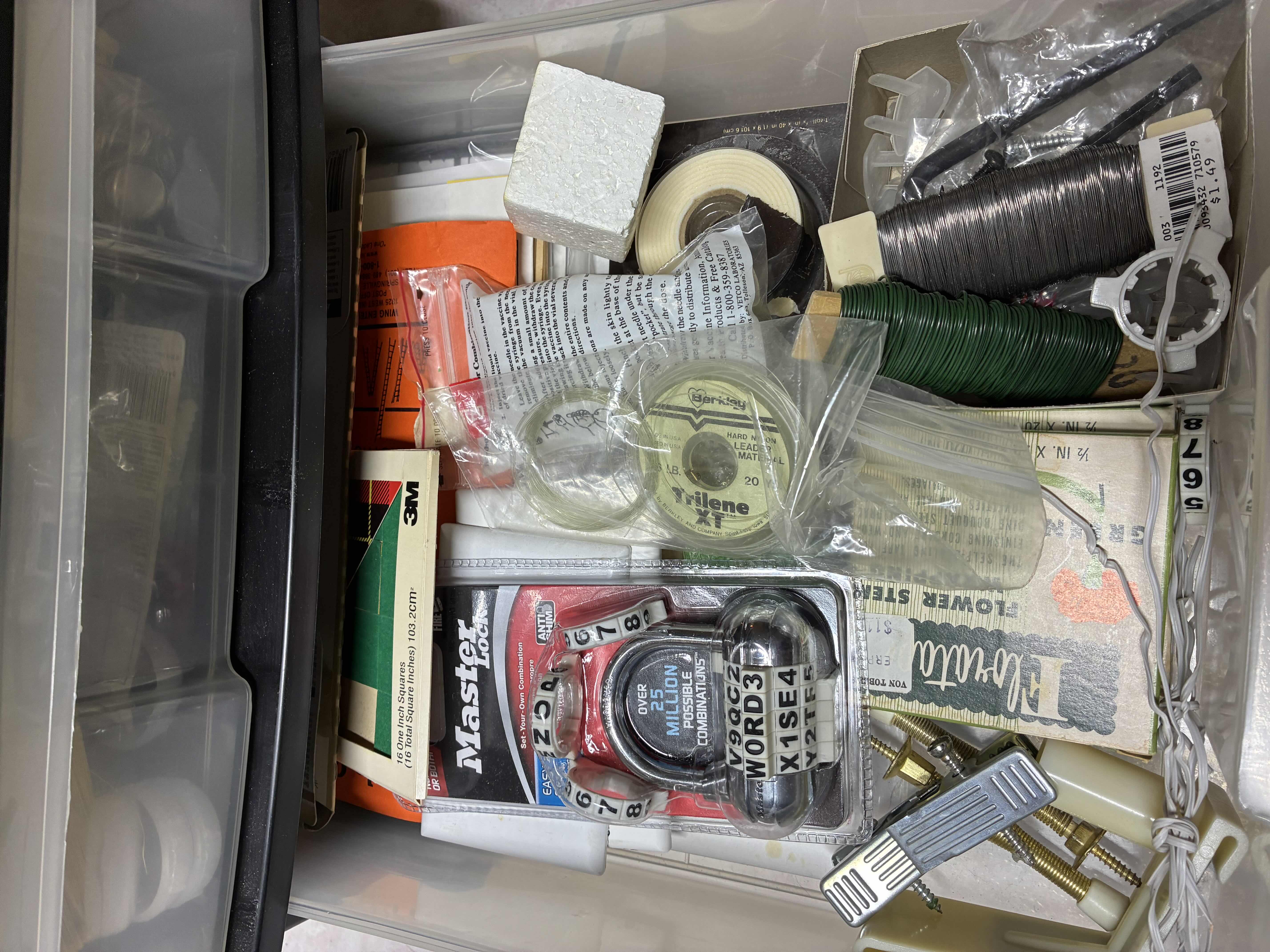 Photo 1 of IRIS SIX DRAWER ROLLING ORGANIZER W TOOLS, HARDWARE & REPAIR MATERIAL