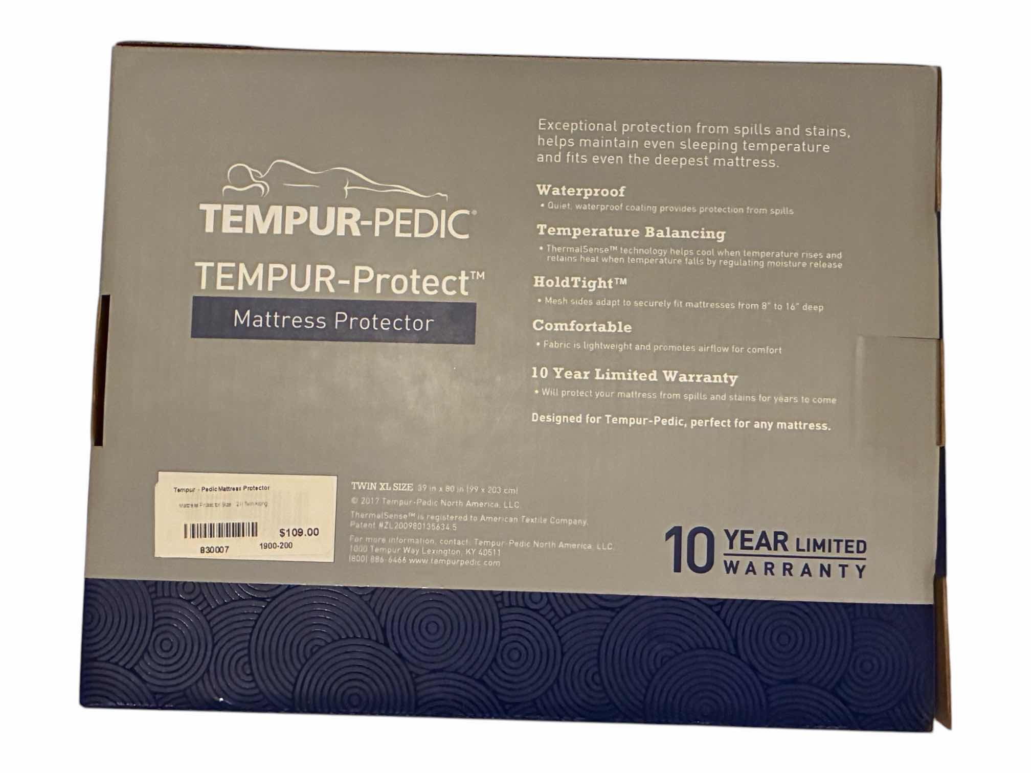 Photo 1 of NIB TEMPUR-PEDIC WHITE TWIN XL MATTRESS PROTECTOR $109