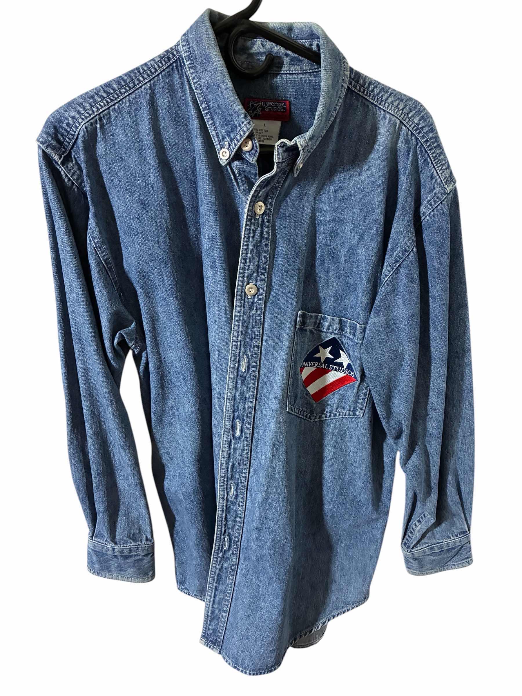 Photo 1 of EL CORTEZ LV CASINO DENIM VARSITY JACKET SIZE M & UNIVERSAL STUDIOS DENIM JACKET SIZE L $80