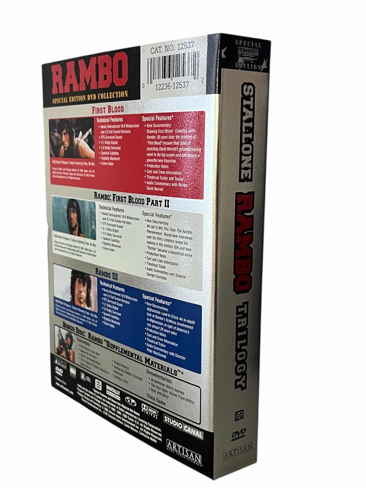 Photo 1 of RAMBO SPECIAL EDITION TRILOGY DVD MOVIE SET