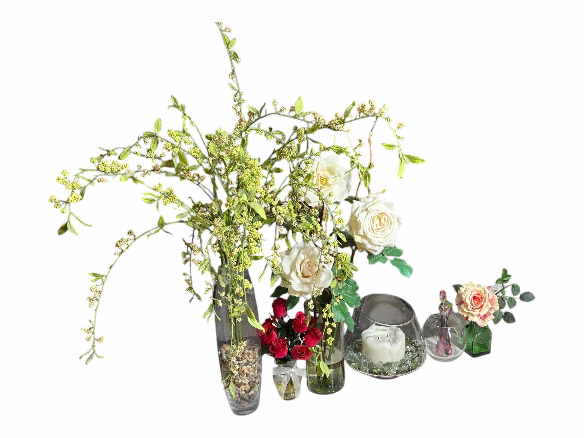 Photo 1 of GLASS VASE FLORAL DECOR-VARIOUS STYLES & SIZES