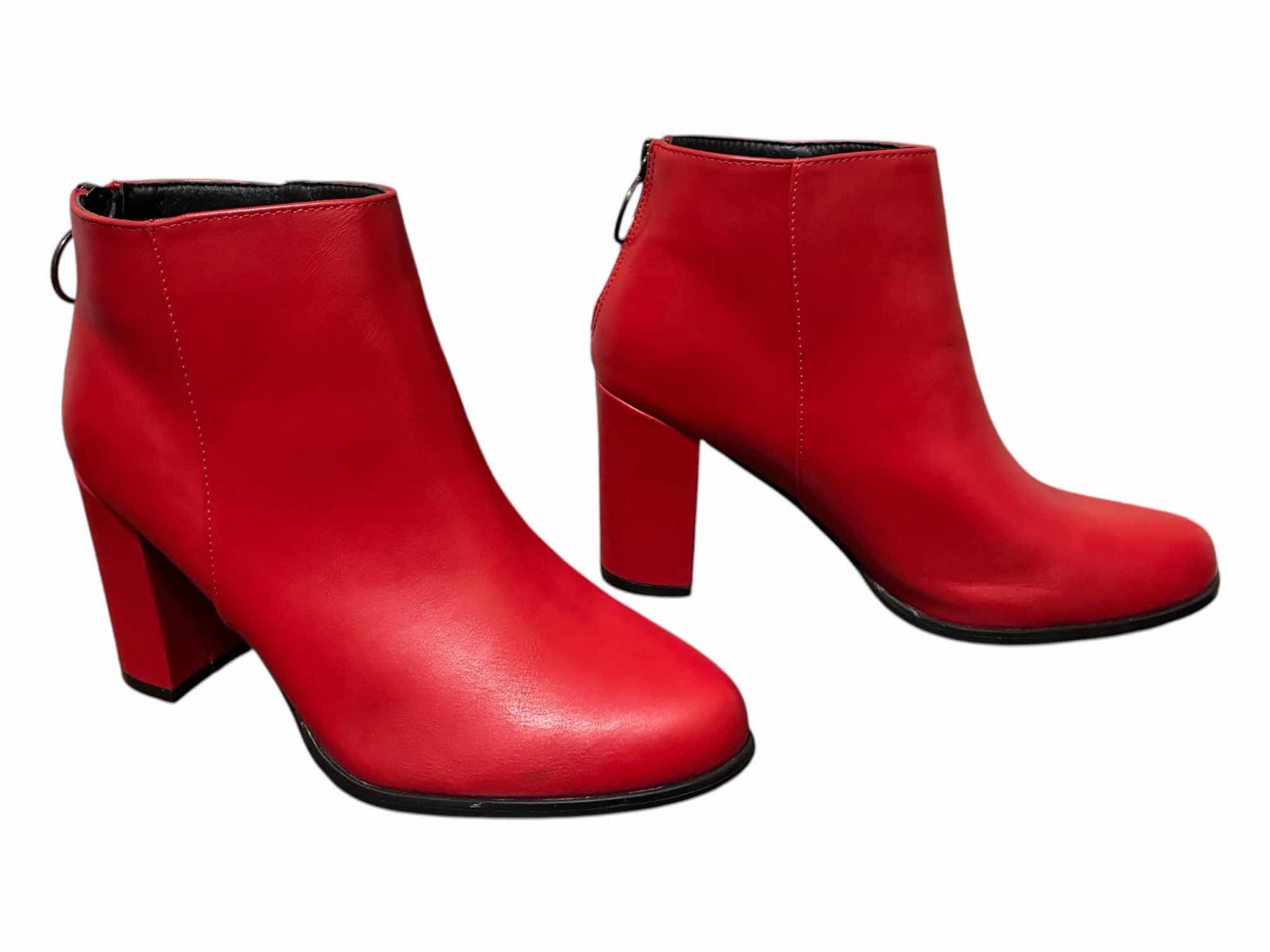 Photo 1 of ALLEGIAK RED HEELED BOOTS BOOTIES WOMEN’S SIZE 9 $39