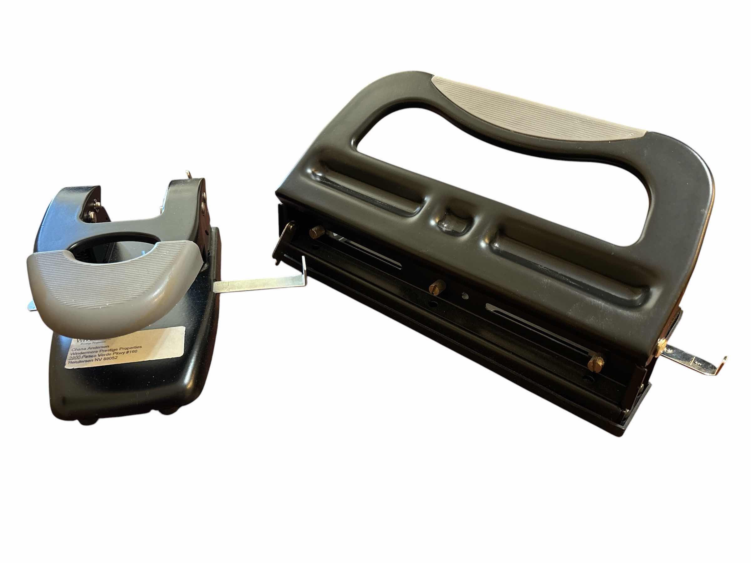 Photo 1 of 3-HOLE HEAVY DUTY PUNCH & 2-HOLE PUNCH W MEASURING GUIDES (2) $85