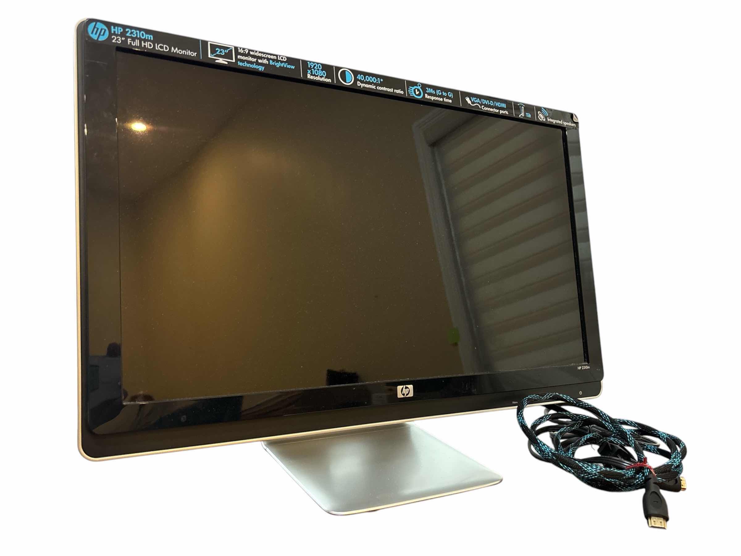 Photo 1 of HP 23” FULL HD LCD MONITOR (HP2310m), KEYBOARD, WIRED/WIRELESS MOUSE (4), CORDS & RAM