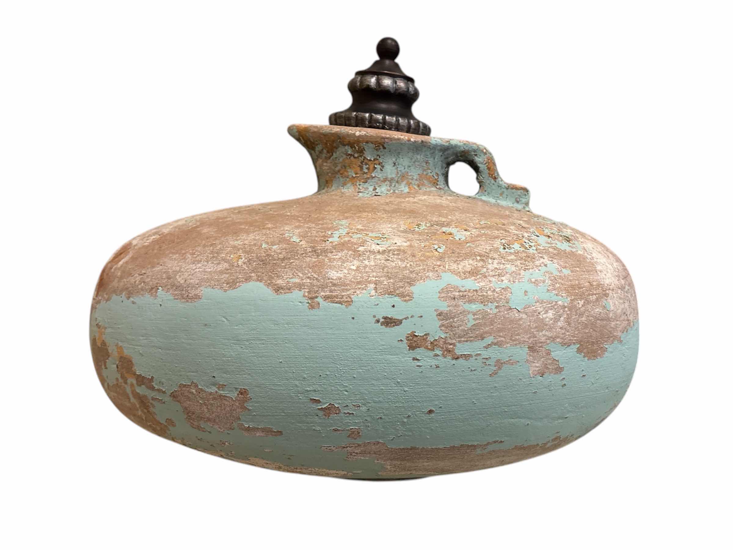 Photo 1 of DECORATIVE CLAY POT DECOR 17” X 17” H14”