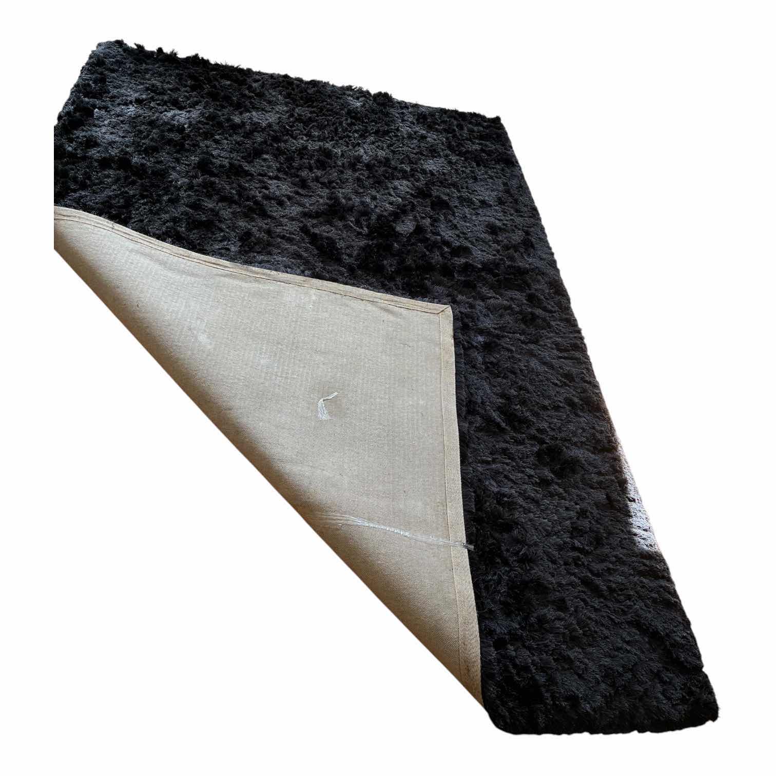 Photo 1 of LINIE DESIGN MALTINO DARK GREY POLYESTER SHAG WOOL AREA RUG 6'6" X 9'8" $2261