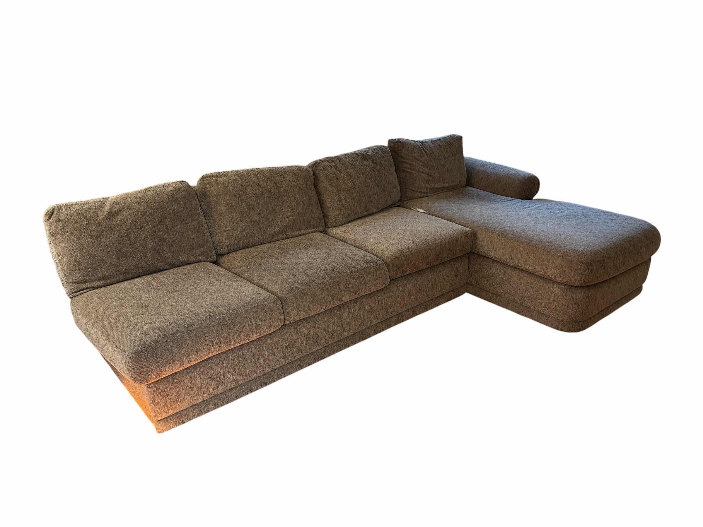 Photo 1 of TWO-TONE GRAY CHAISE SECTIONAL SOFA 117” X 66” H29”