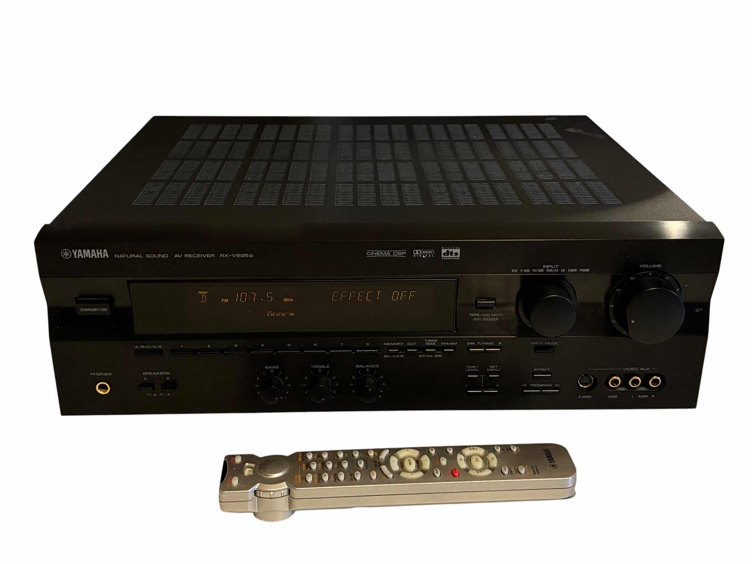 Photo 1 of YAMAHA NATURAL SOUND AV RECEIVER W REMOTE RX-V595A $200
