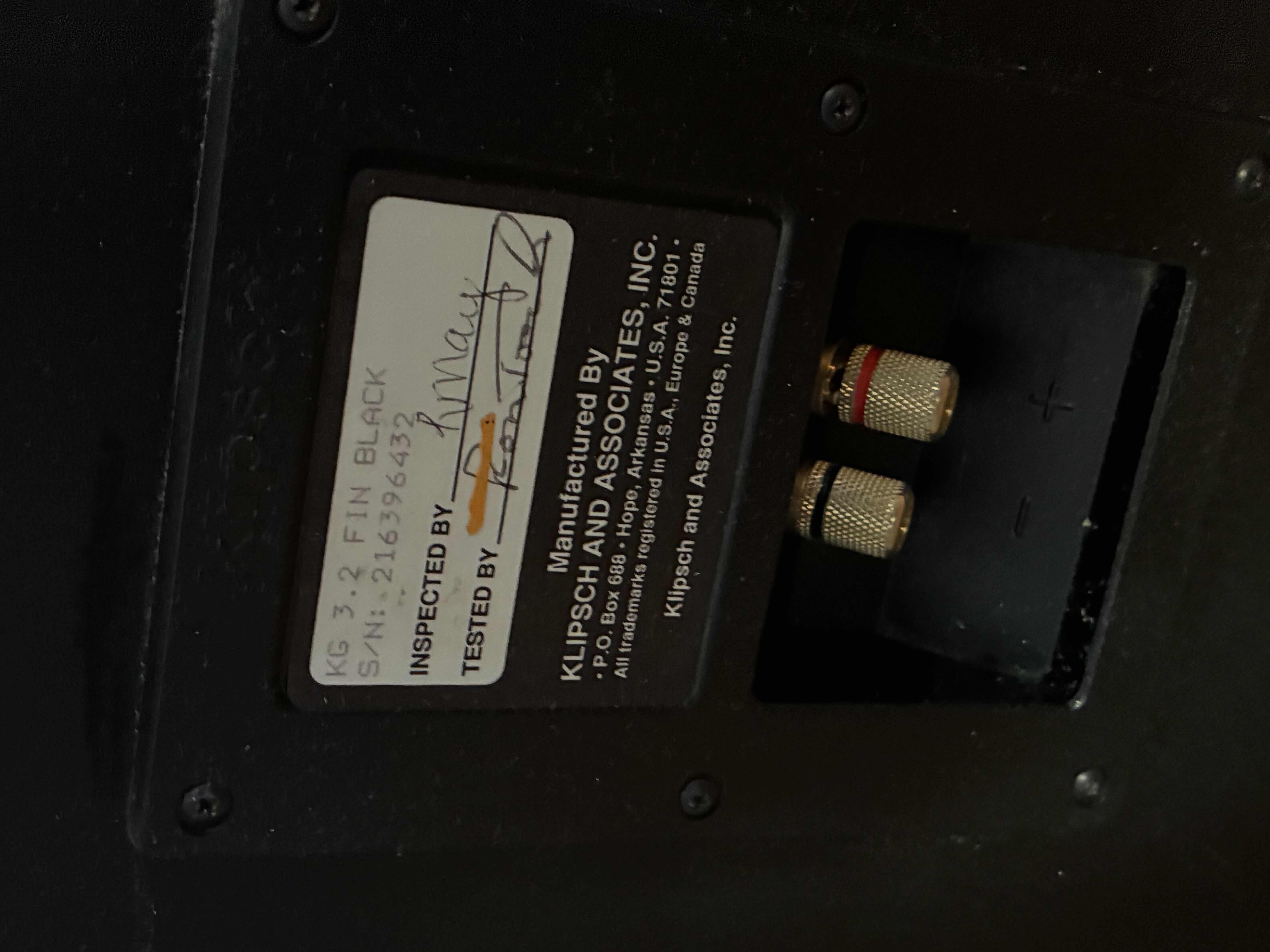 Photo 1 of KLIPSCH KG3.2 FLOOR STANDING SPEAKERS W SPEAKER WIRE $320