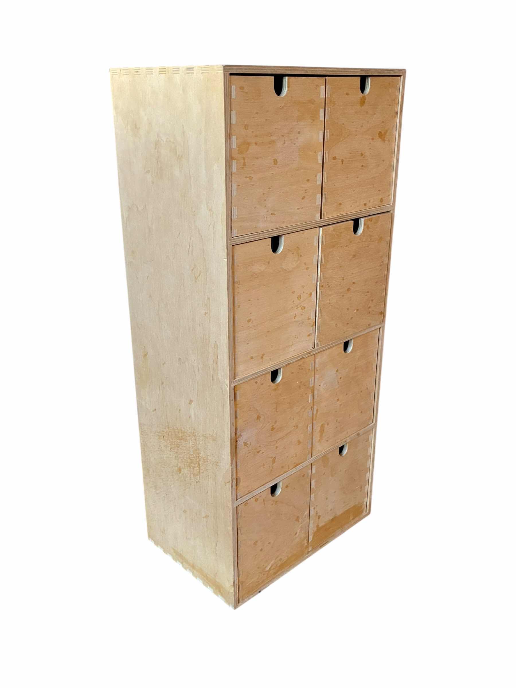 Photo 1 of NATURAL WOOD 8-DRAWER ORGANIZER 12“ X 8“ H27“