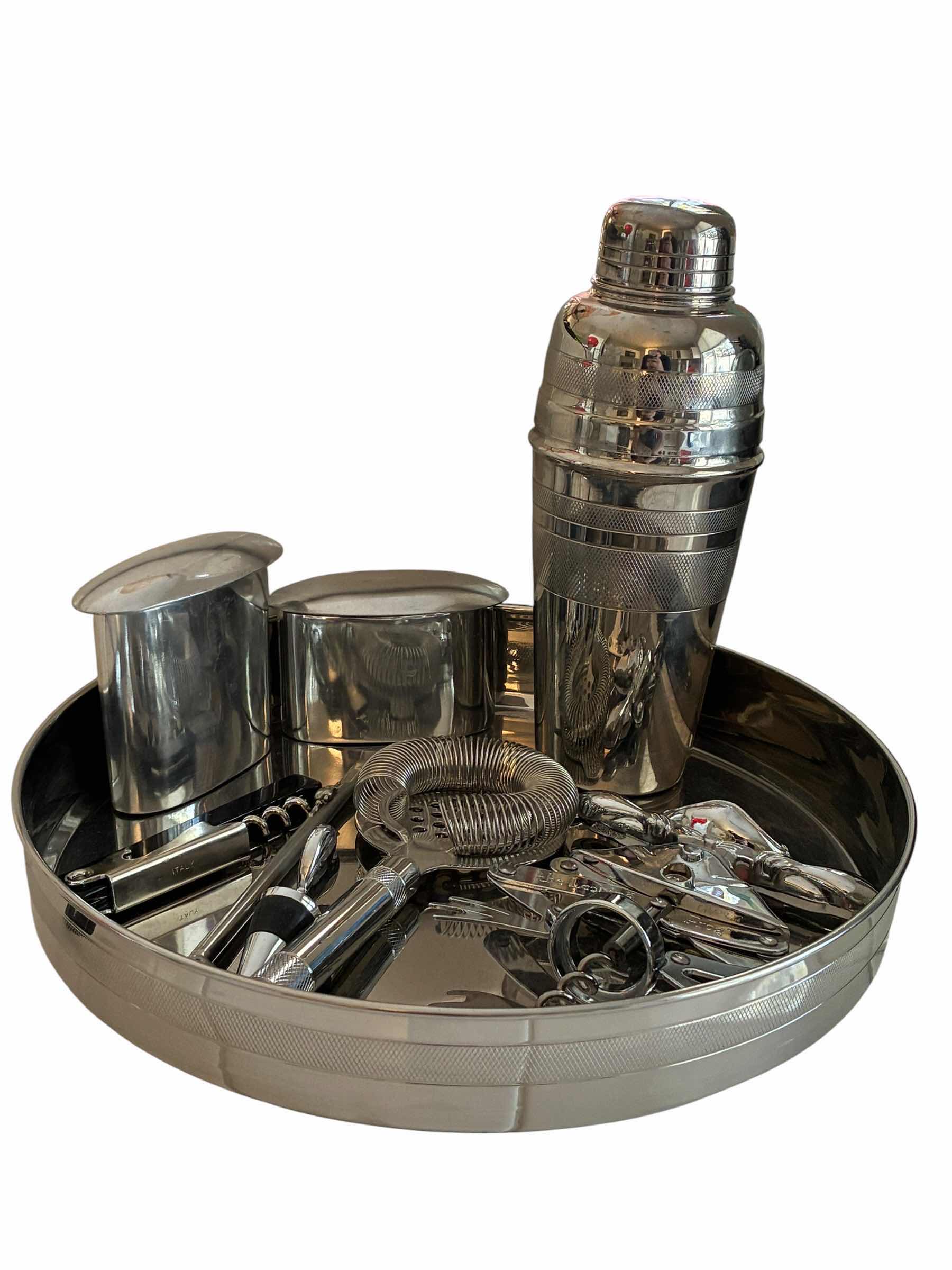Photo 1 of STAINLESS STEEL BARTENDERS BAR KIT W 12” TRAY