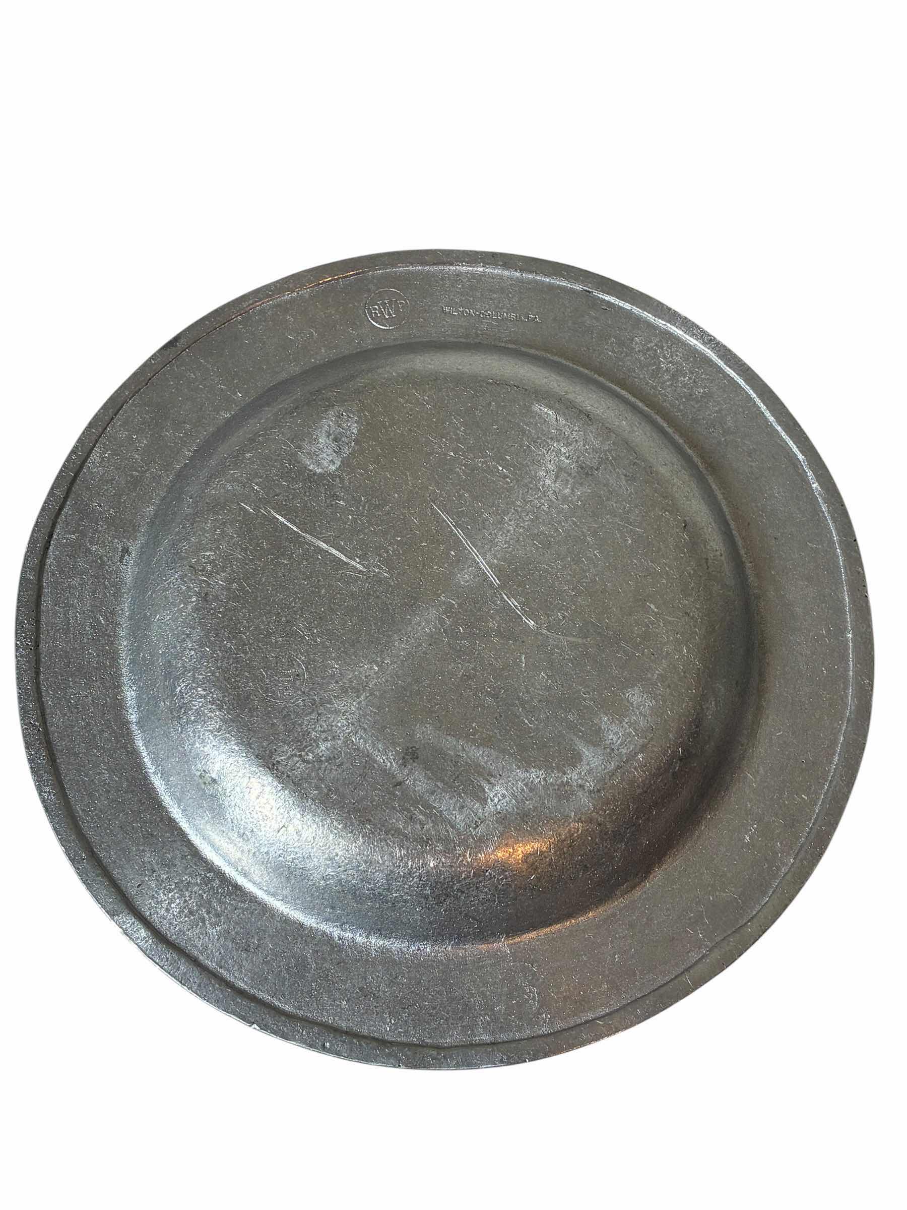 Photo 1 of BWP WALTON COLUMBIA 6PC RIM CRESTED PEWTER 9” PLATES