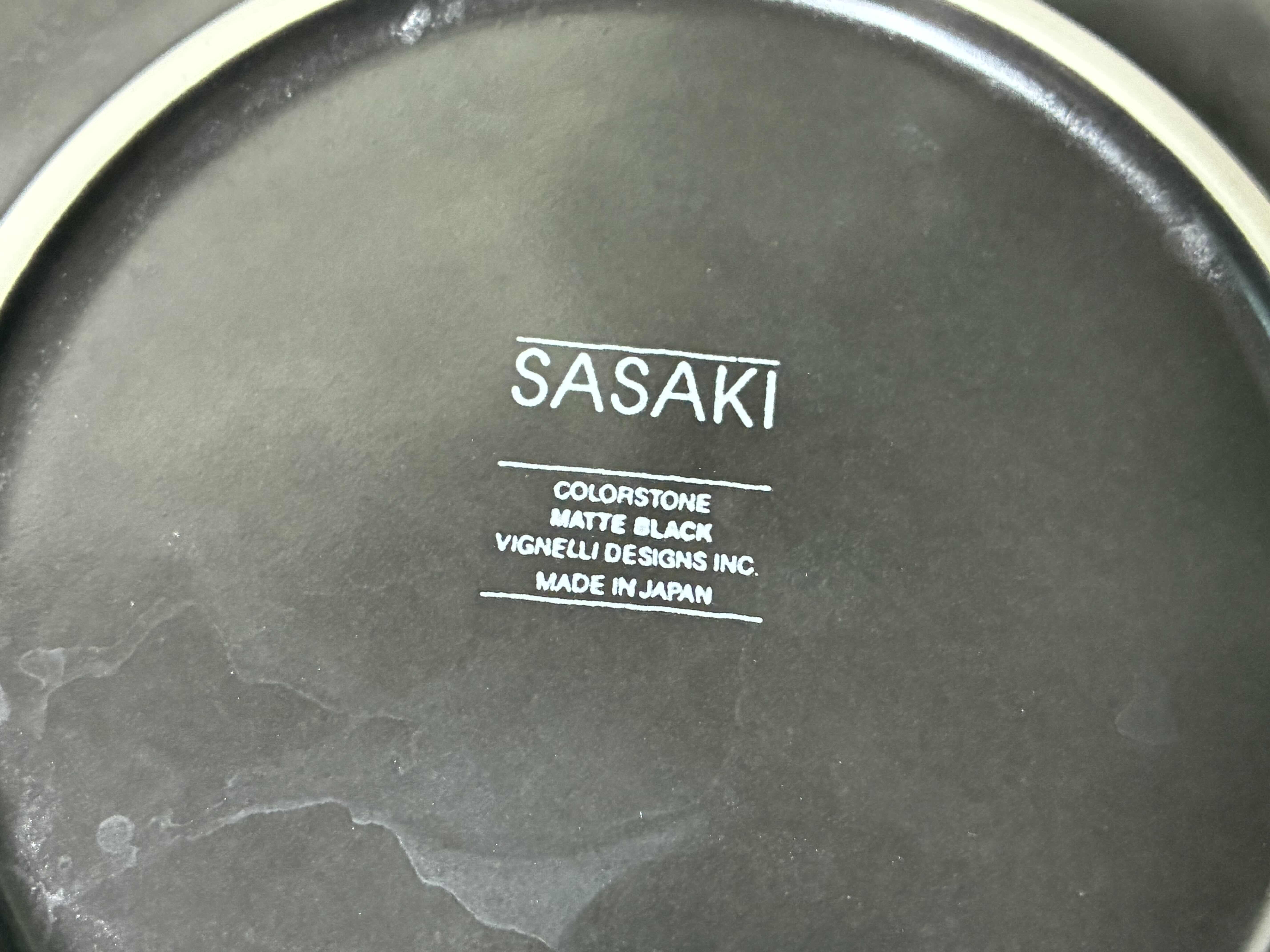 Photo 1 of SASAKI 16PC COLORSTONE MATTE BLACK PLATES & BOWL SET W FURIO HOME THAILAND MATTE BLACK SALAD BOWL