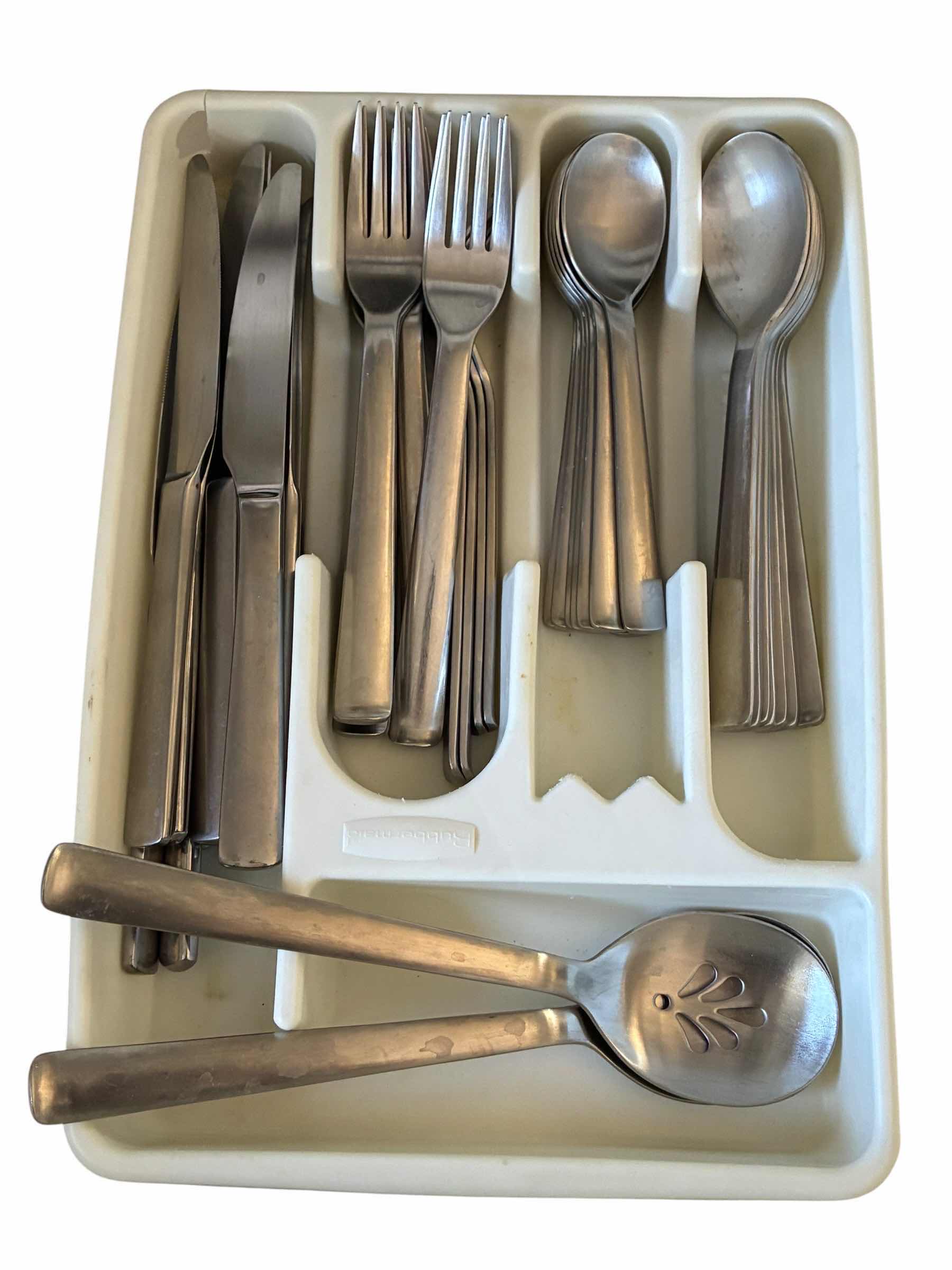 Photo 1 of ROBERT WELCH FLATWARE SET W RUBBERMAID CADDY